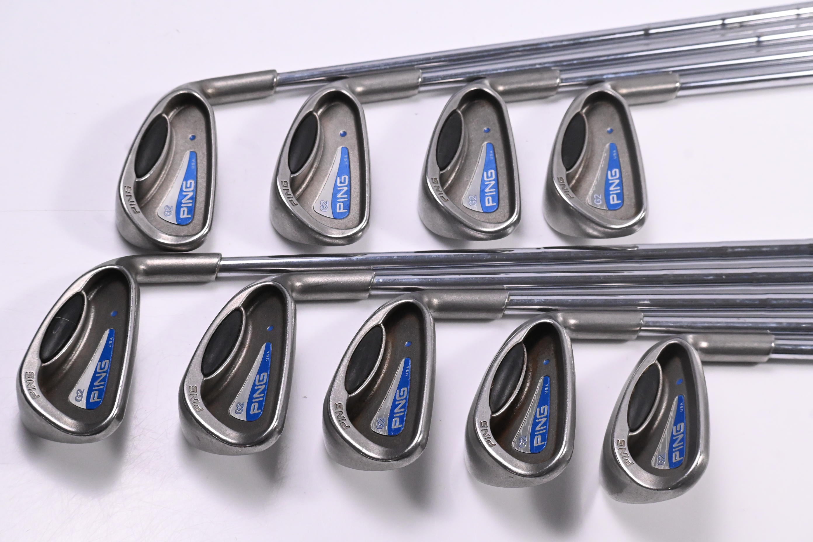 Ping G2 Irons / 3-PW+SW / Blue Dot / Regular Flex Steel Shafts