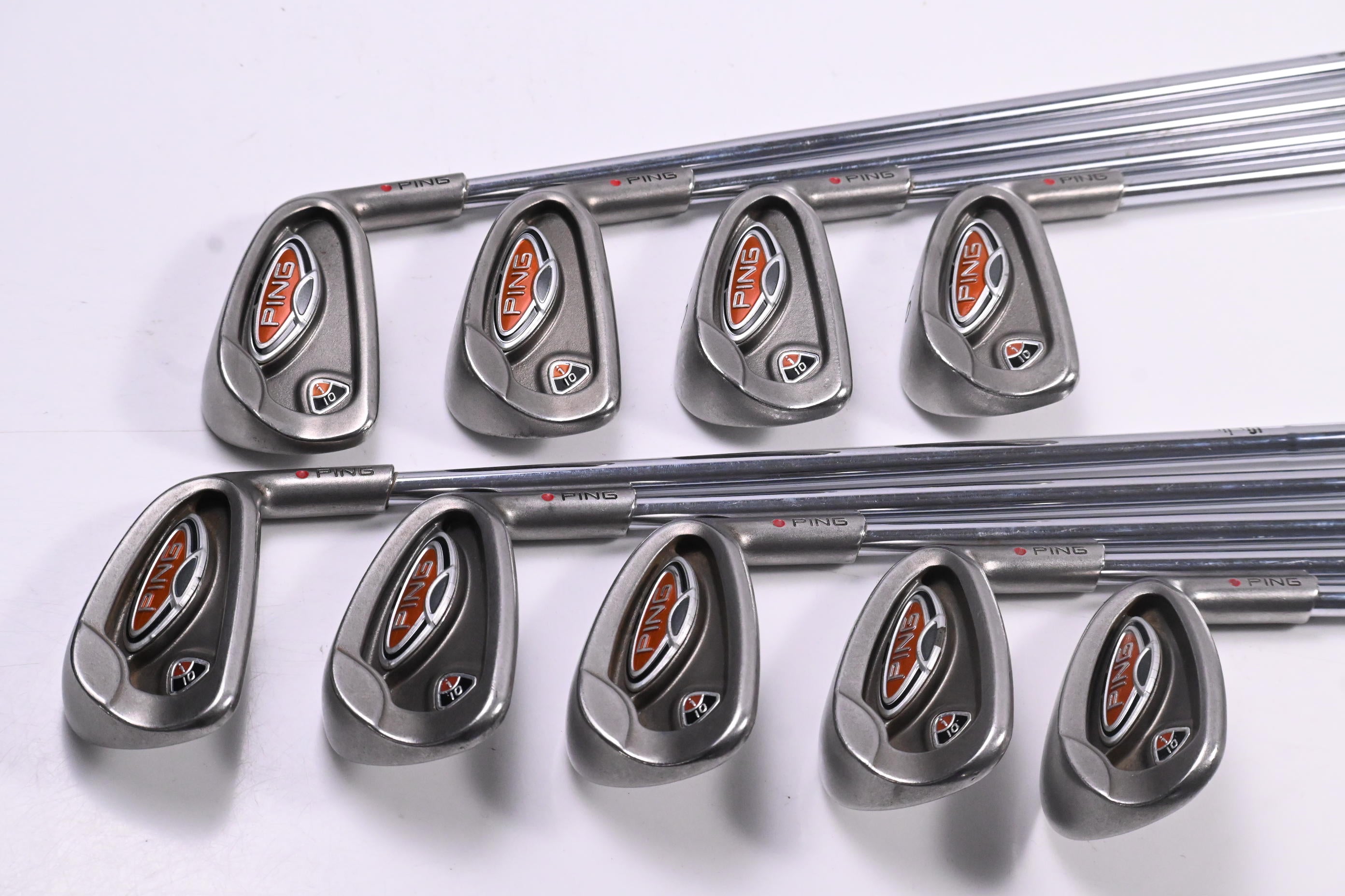 Ping i10 Irons / 3-PW+SW / Red Dot / Regular Flex Ping AWT Shafts