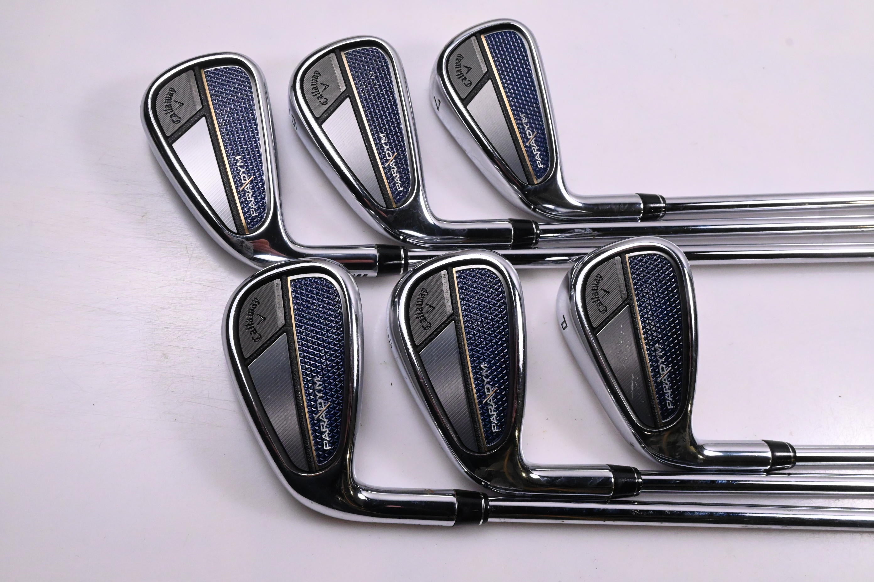 Left Hand Callaway Paradym Irons / 5-PW / Stiff Flex Elevate 95 Shafts