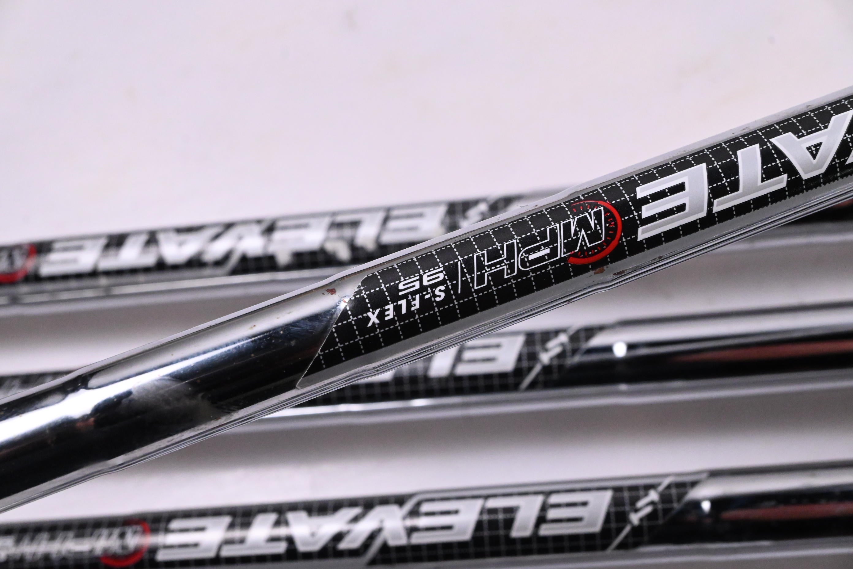 Left Hand Callaway Paradym Irons / 5-PW / Stiff Flex Elevate 95 Shafts