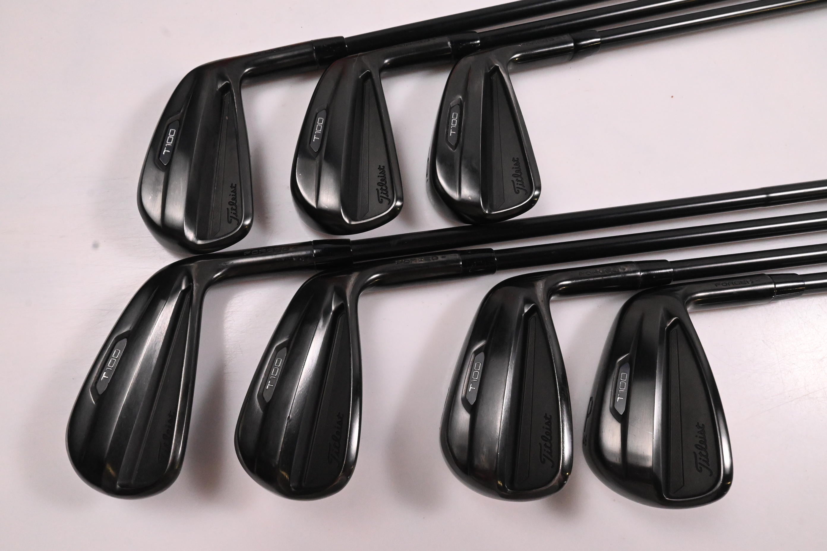 Titleist T100 Ltd Edition Black Irons / 4-PW / Stiff Flex Elevate Tour Shafts