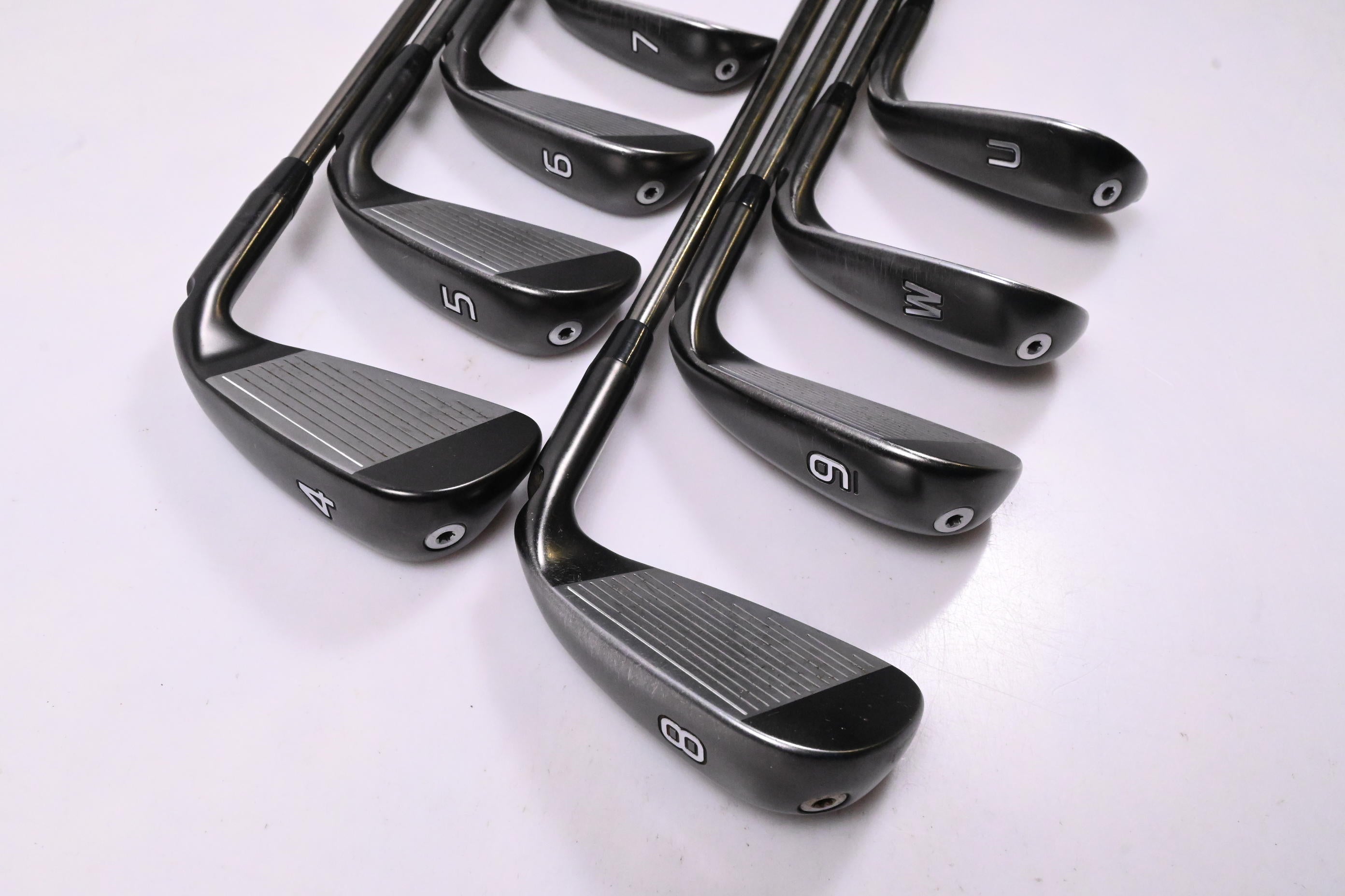 Left Hand Ping G710 Irons / 4-PW+GW / Blue Dot / Regular Flex UST Recoil ES780