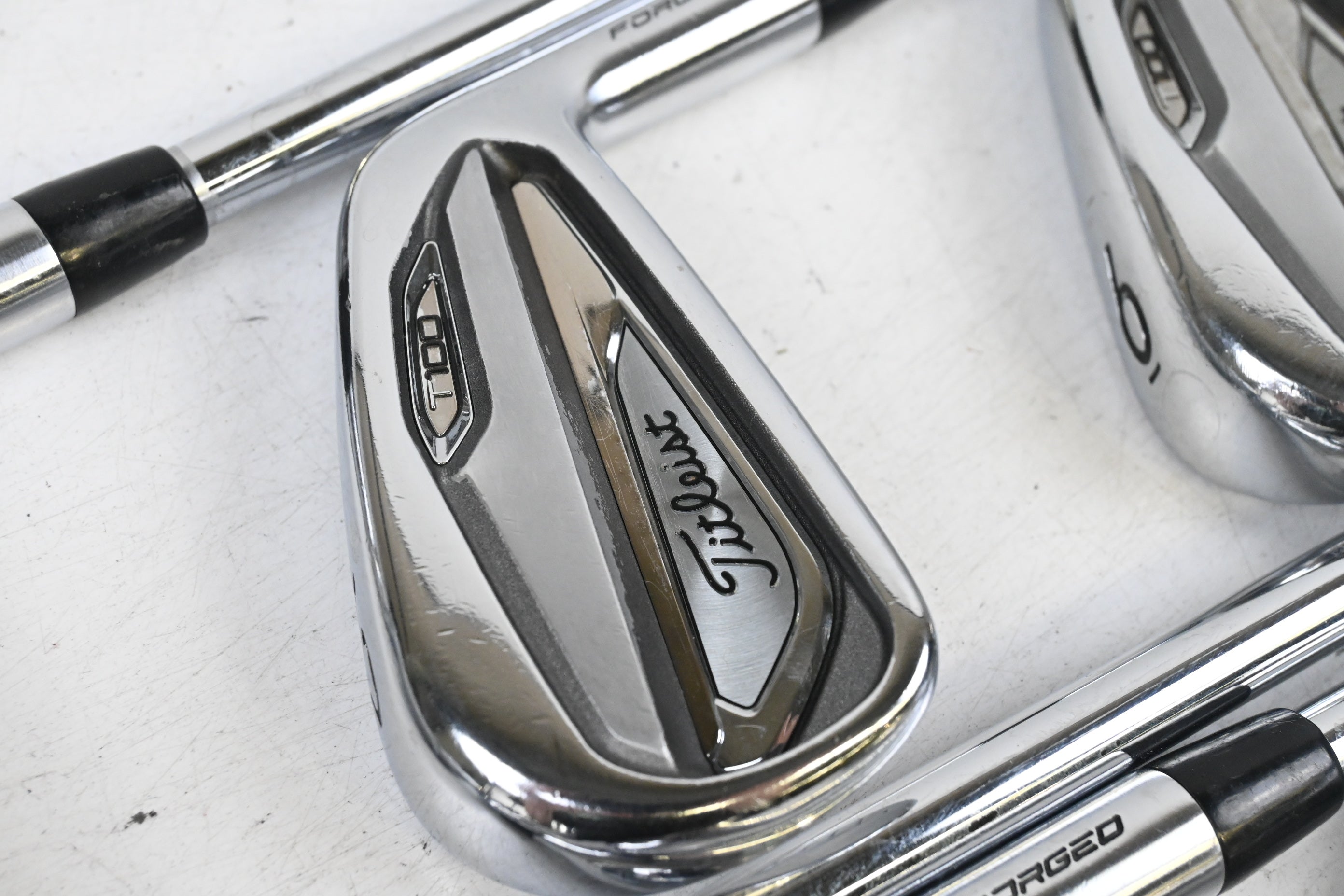 Titleist T100 2019 Irons / 4-9i / Stiff Flex AMT Tour White S300 Shafts