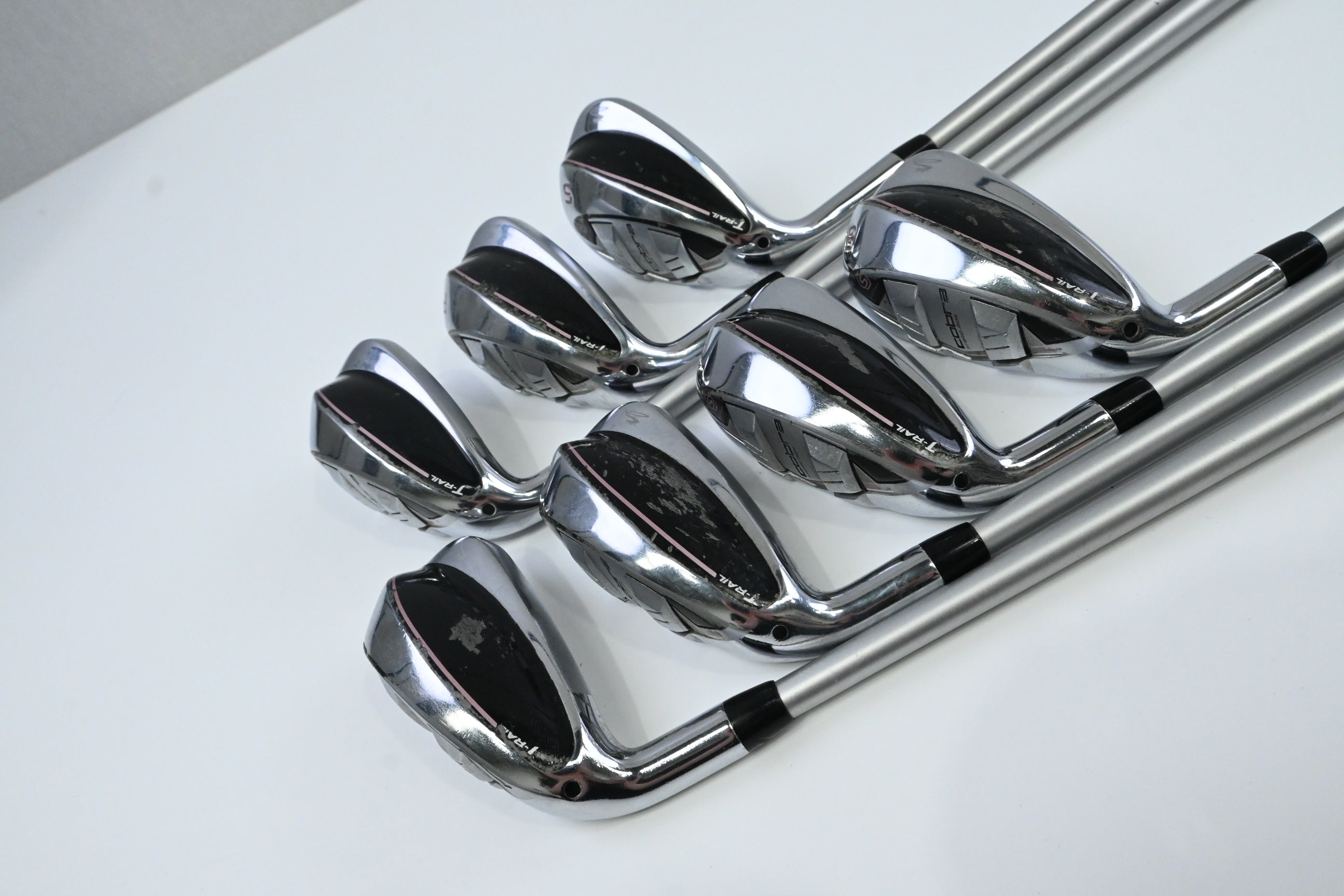 Ladies Left Hand Cobra T-Rail 2023 Irons / 5-PW+SW / Ladies Flex Ultralite 45