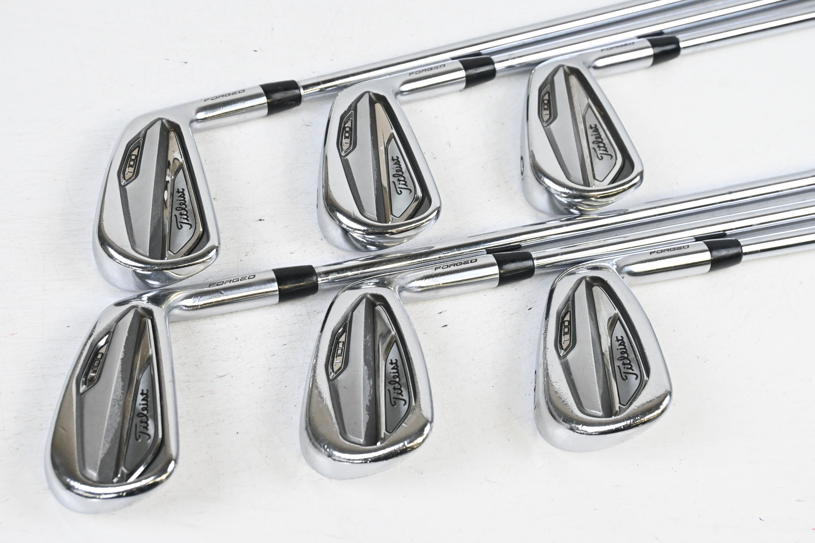 Titleist T100 2019 Irons / 4-9i / Stiff Flex AMT Tour White S300 Shafts