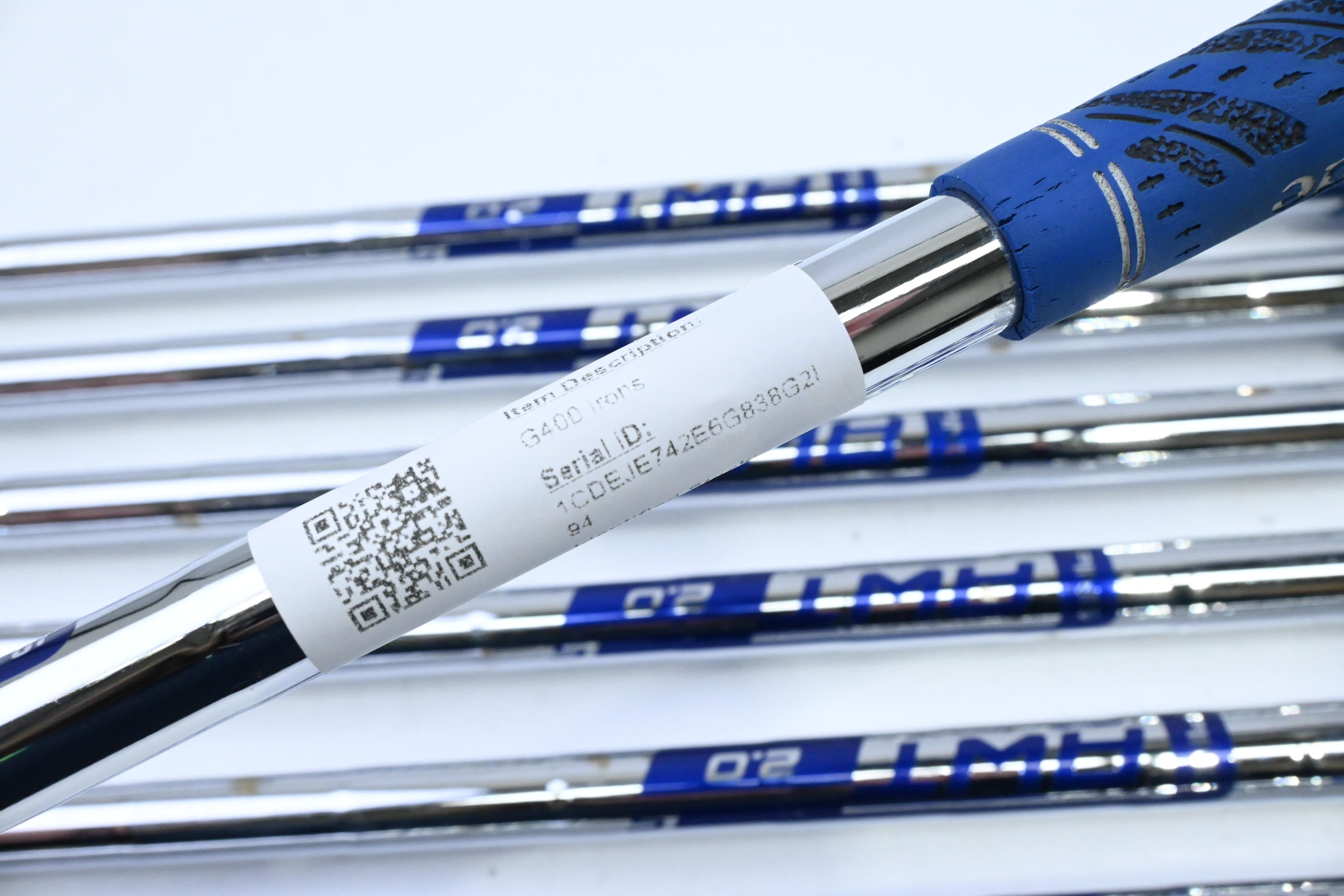 Ping G400 Irons / 5-PW+UW / Orange Dot / Stiff Flex Ping AWT 2.0 Shafts