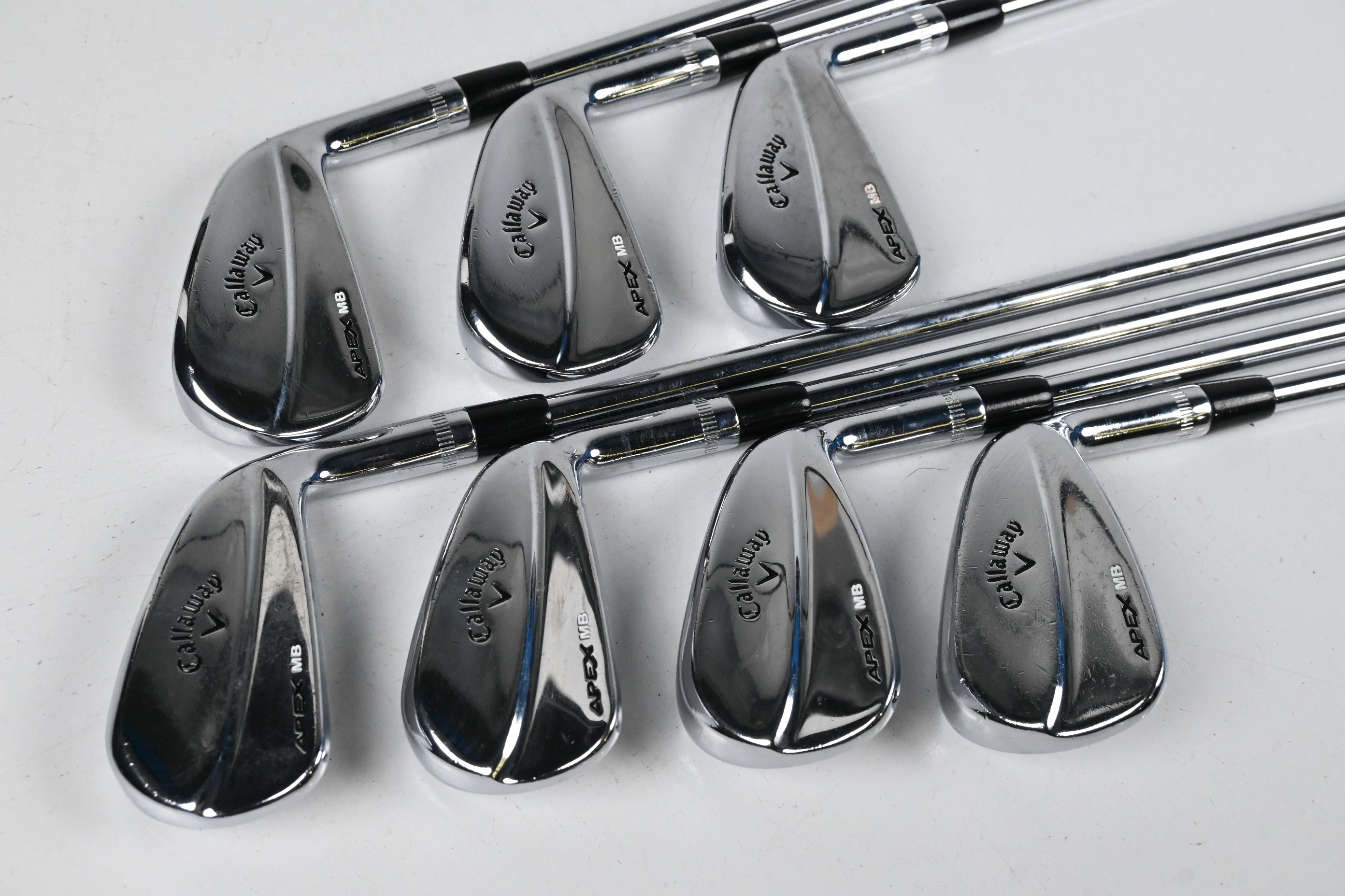 Callaway Apex MB 2018 Irons / 3-9i / Stiff Flex KBS $-TAPER 130 Shafts