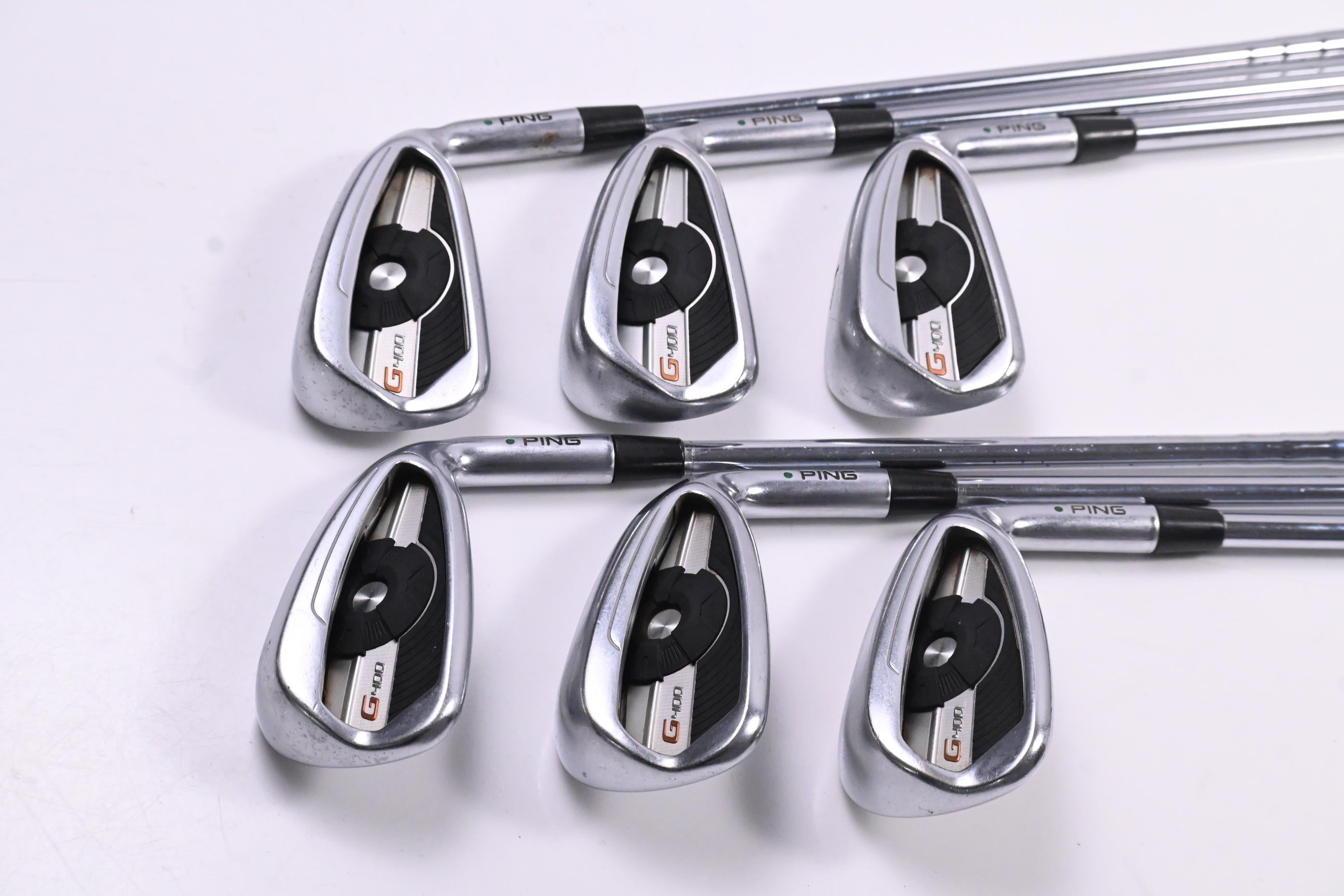 Ping G400 Irons / 5-PW / Green Dot / Stiff Flex XP 95 S300 Shafts