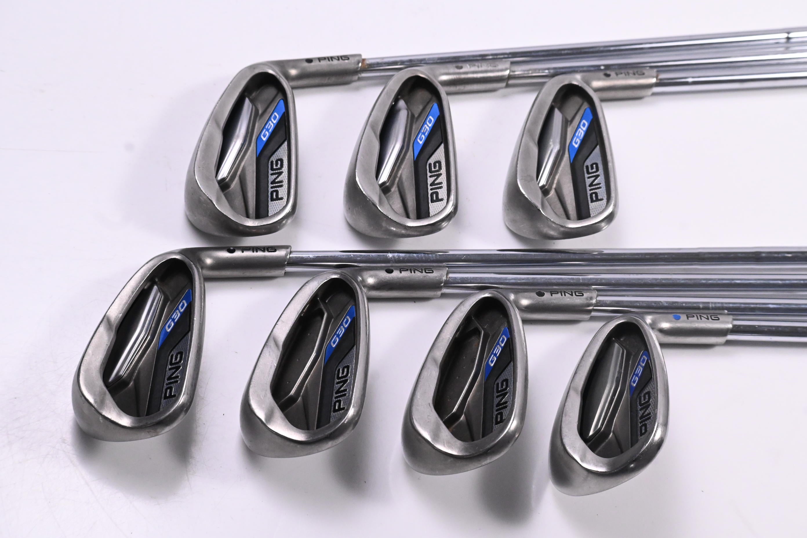 Ping G30 Irons / 5-PW+SW / Black Dot / Regular Flex Ping CFS Distance Shafts