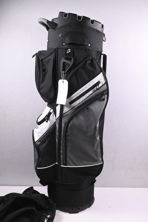 Livsin Golf Cart Bag / 14-Way Divider / Black, White