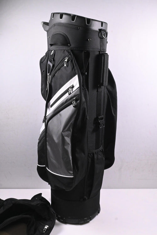 Livsin Golf Cart Bag / 14-Way Divider / Black, White