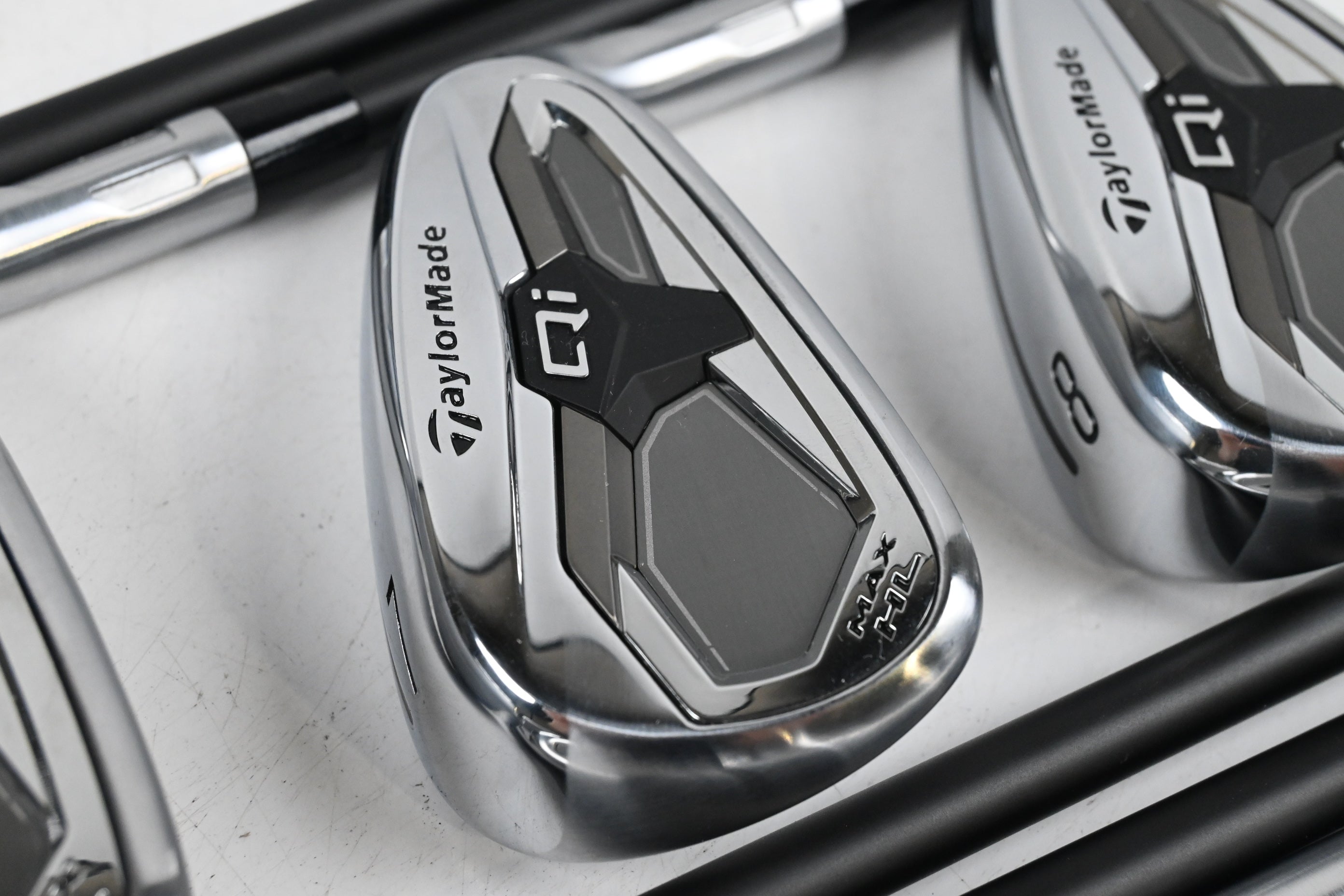 Taylormade Qi Max HL Irons / 5-PW+GW+SW / Senior Flex KBS MAX 55 Shafts