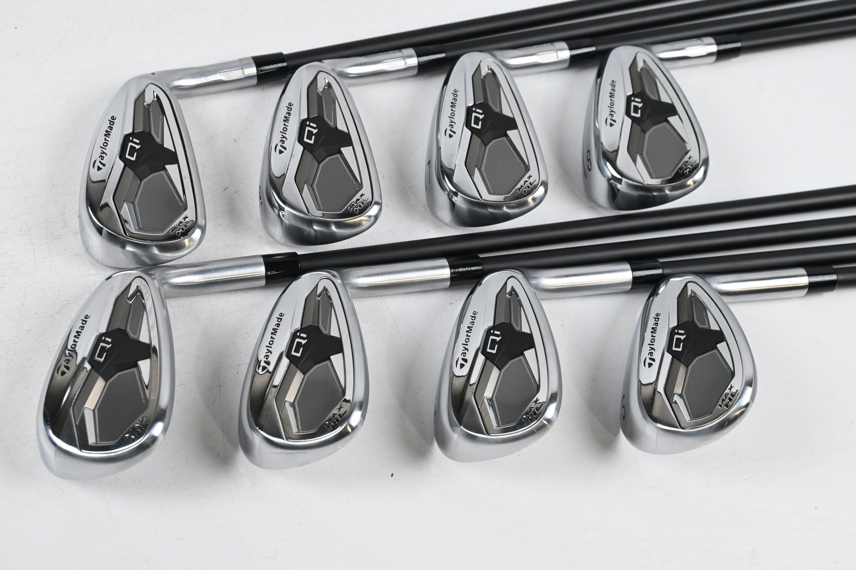 Taylormade Qi Max HL Irons / 5-PW+GW+SW / Senior Flex KBS MAX 55 Shafts