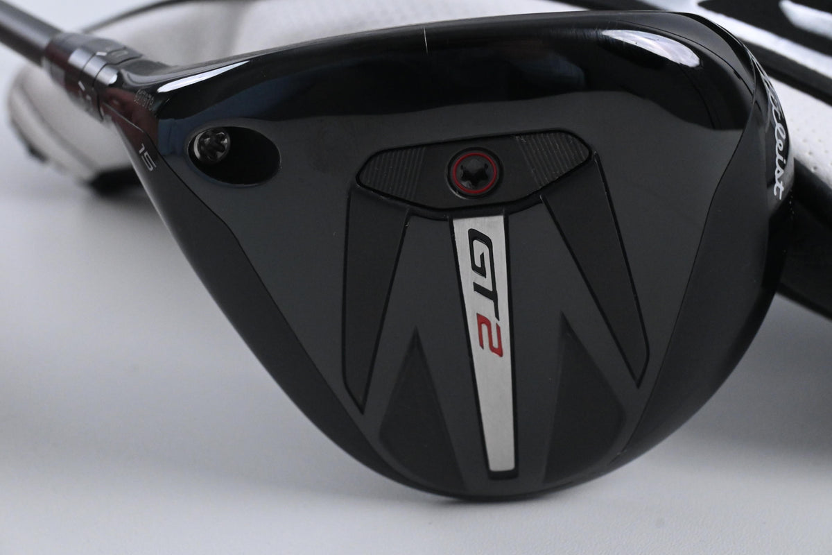 Left Hand Titleist GT2 #3 Wood / 15 Degree / X-Flex HZRDUS Gen5 Black 80 Shaft