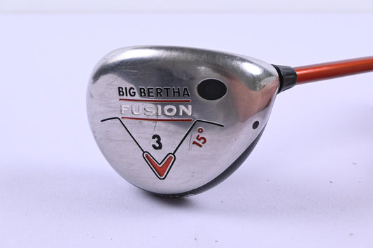 Callaway Big Bertha Fusion #3 Wood / 15 Degree / Stiff Flex Aldila NVS 55 Shaft