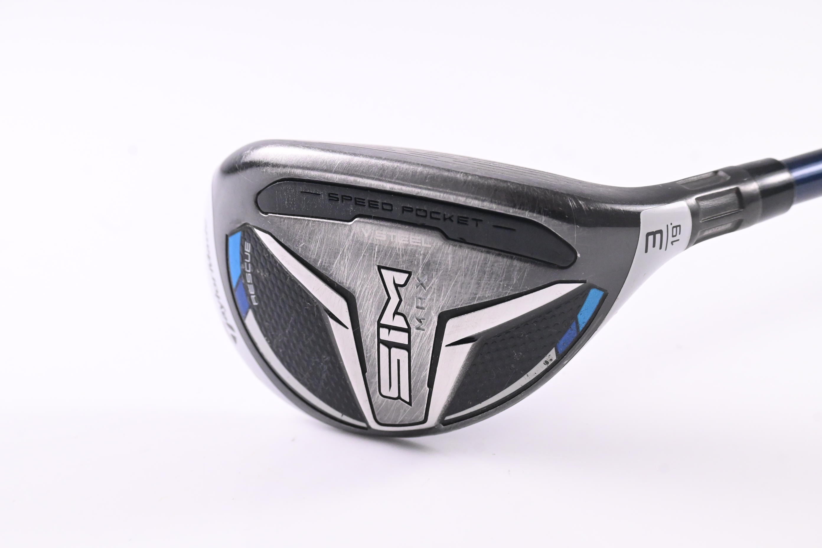 Taylormade SIM Max #3 Hybrid / 19 Degree / Stiff Flex Fujikura Ventus Blue 7