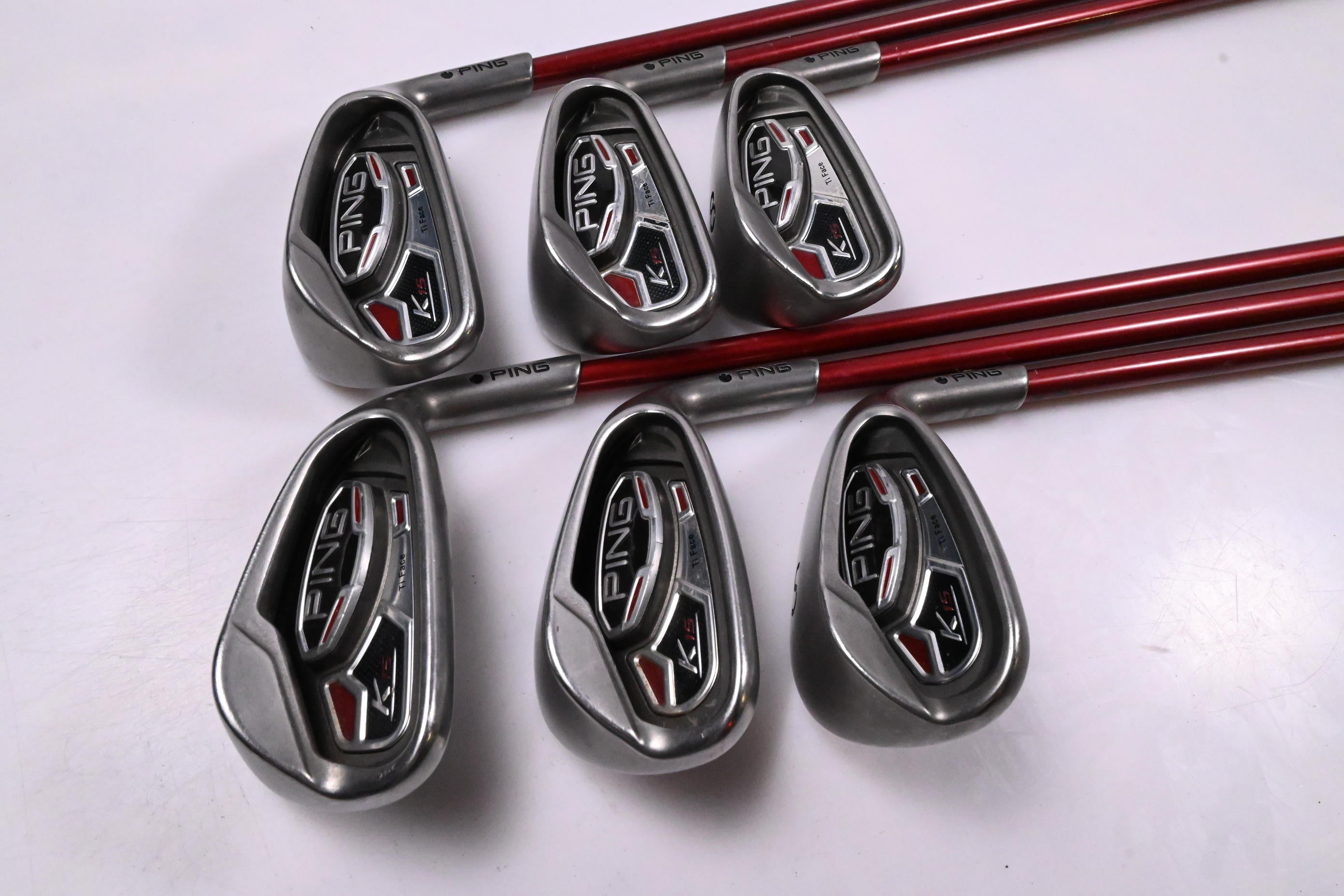 Ping K15 Irons / 6-PW+SW / Black Dot / Regular Flex Ping TFC 149 Shafts