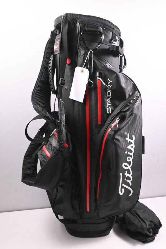 Titleist StaDry Stand Bag / 4-Way Divider / Black, Red