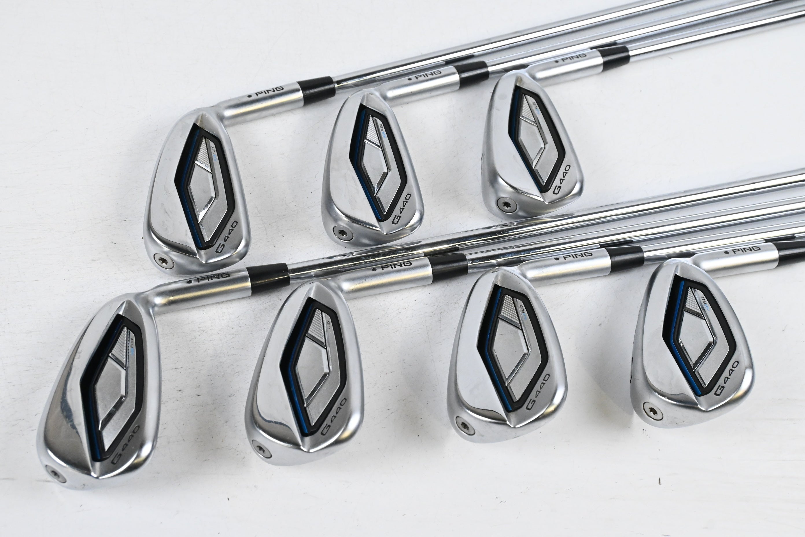 Ping G440 Irons / 5-PW+GW / Black Dot / Regular Flex Ping AWT 3.0 Shafts