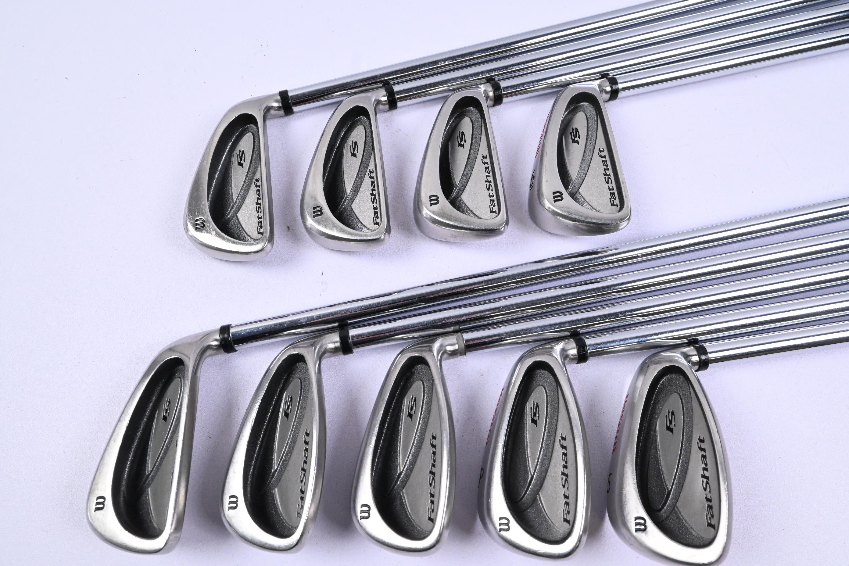 Wilson Fat Shaft Irons / 3-PW+SW / Regular Flex Fat Shaft Platinum Shafts