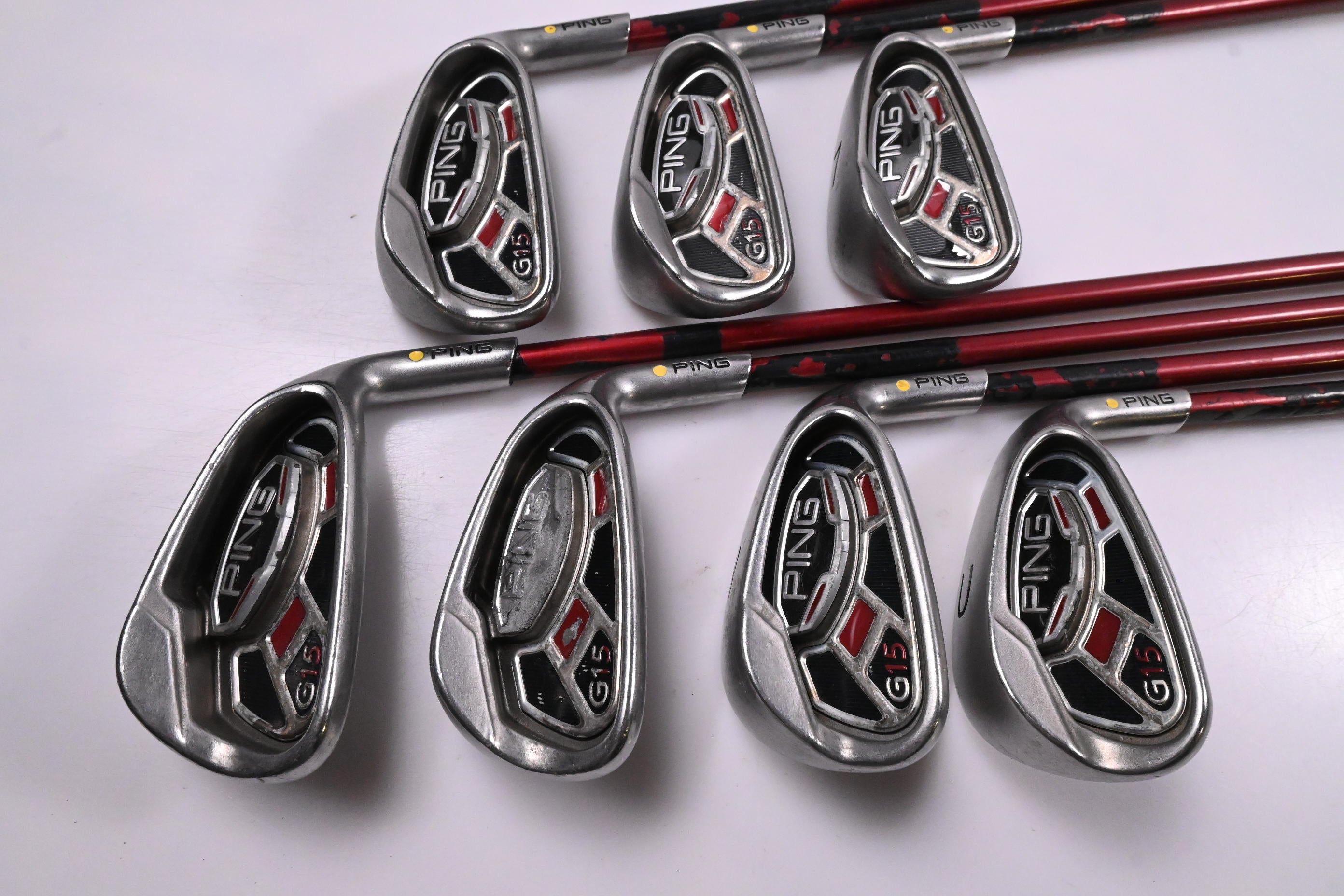 Ping G15 Irons / 5-PW+GW / Yellow Dot / Senior Flex Ping TFC 149 Shafts
