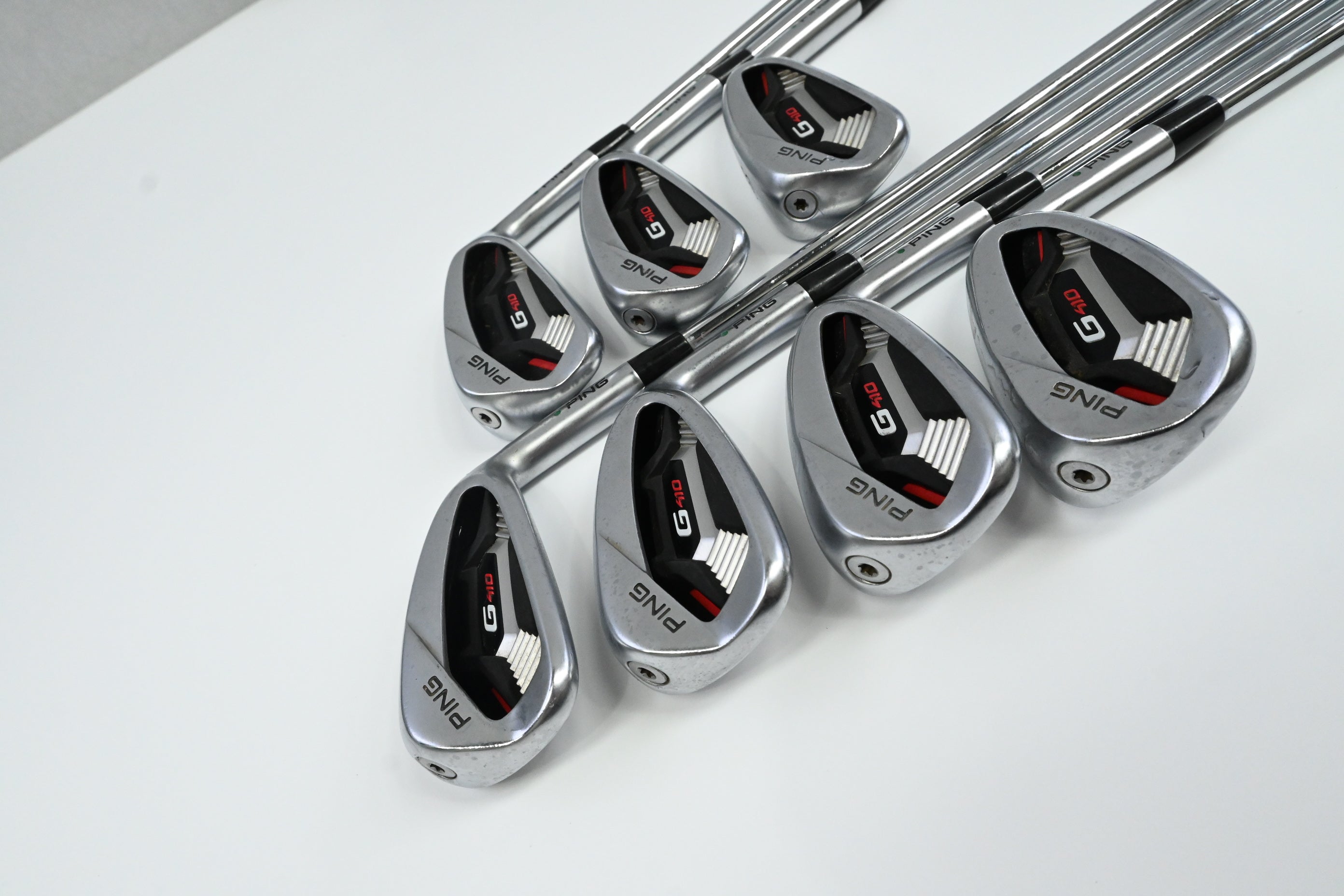 Ping G410 Irons / 4-PW / Green Dot / Regular Flex Project X Loading Zone 115