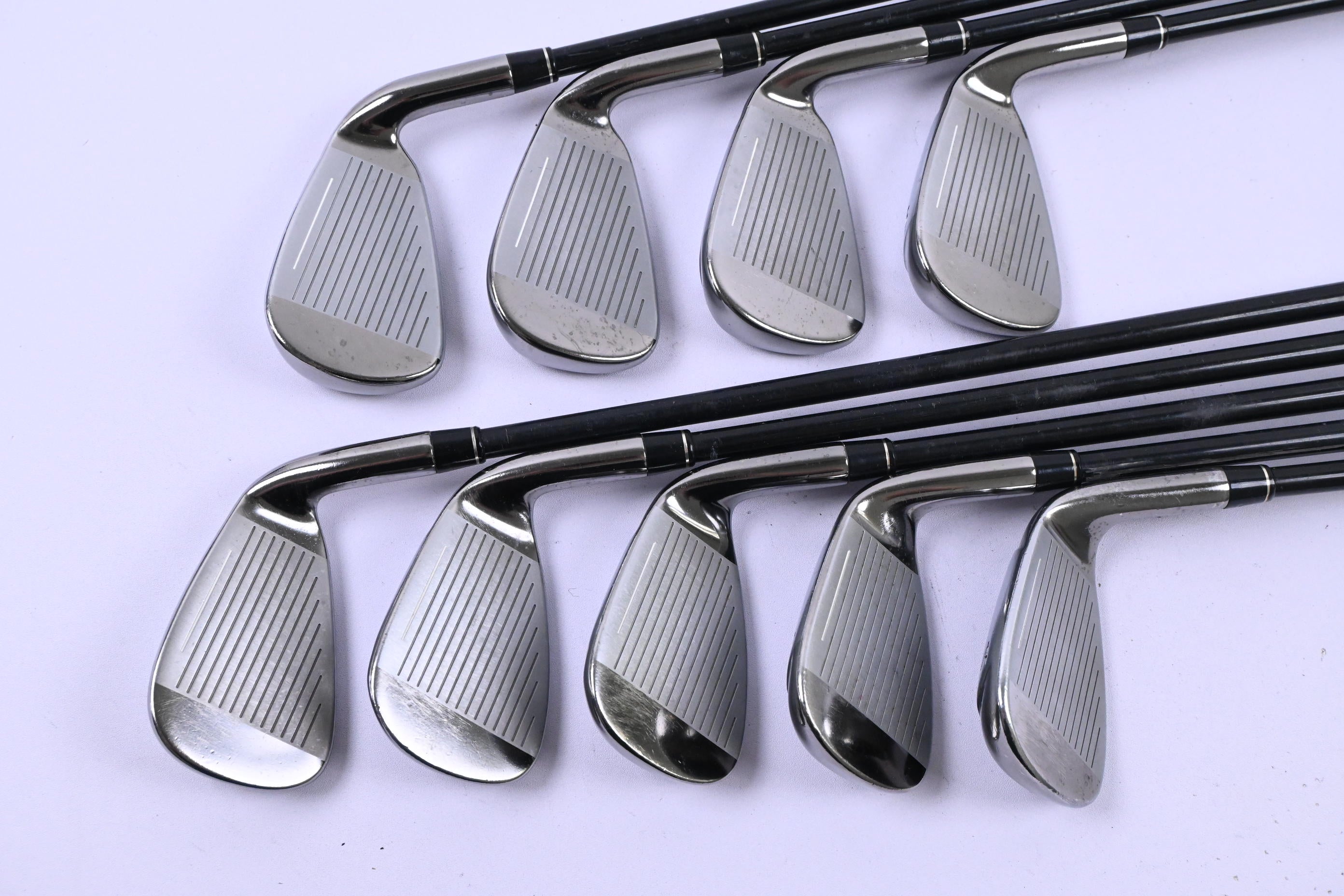 Left Hand Taylormade Burner Irons / 3-PW+GW / Regular Flex REAX 65 Shafts