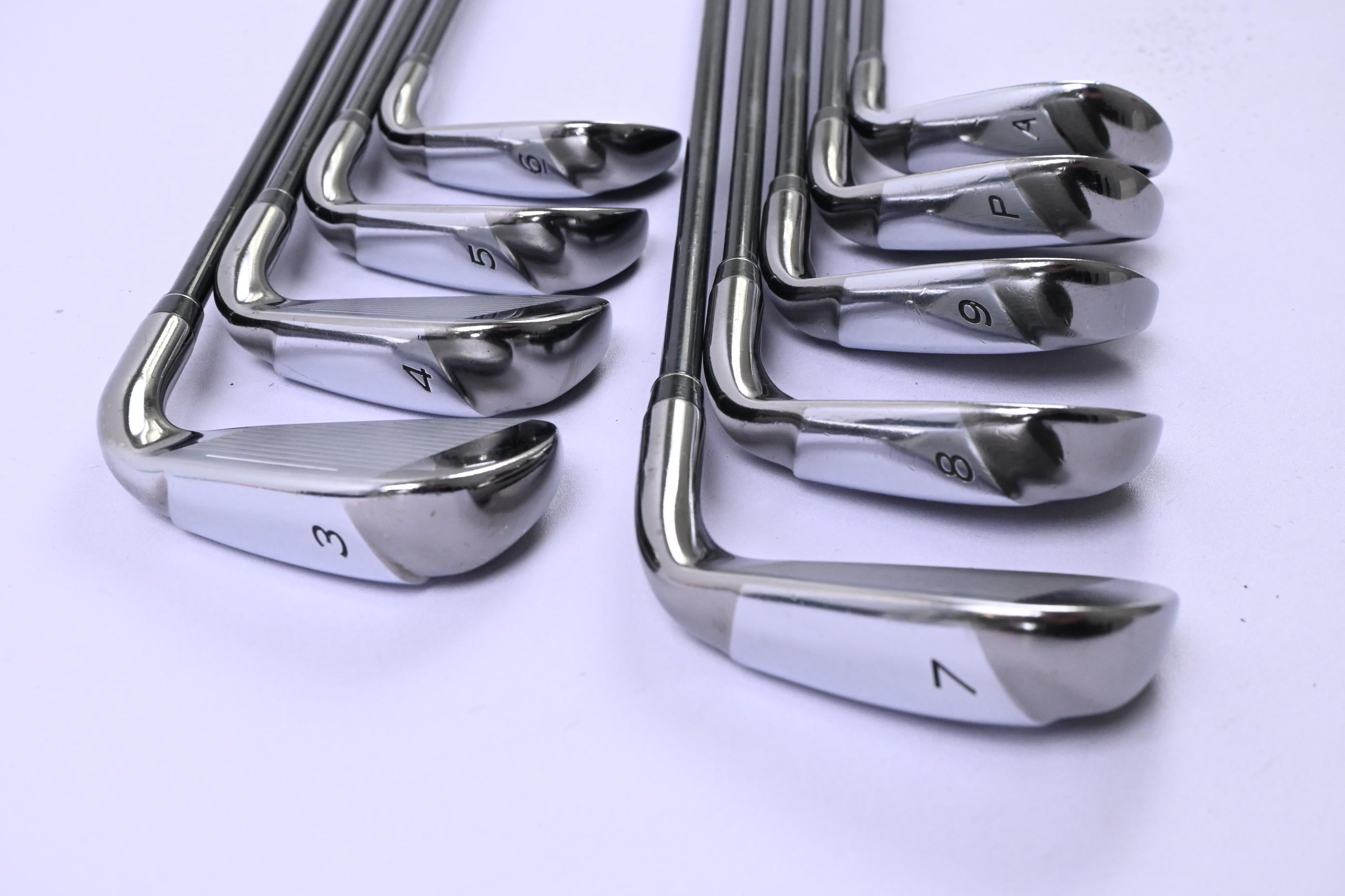 Left Hand Taylormade Burner Irons / 3-PW+GW / Regular Flex REAX 65 Shafts