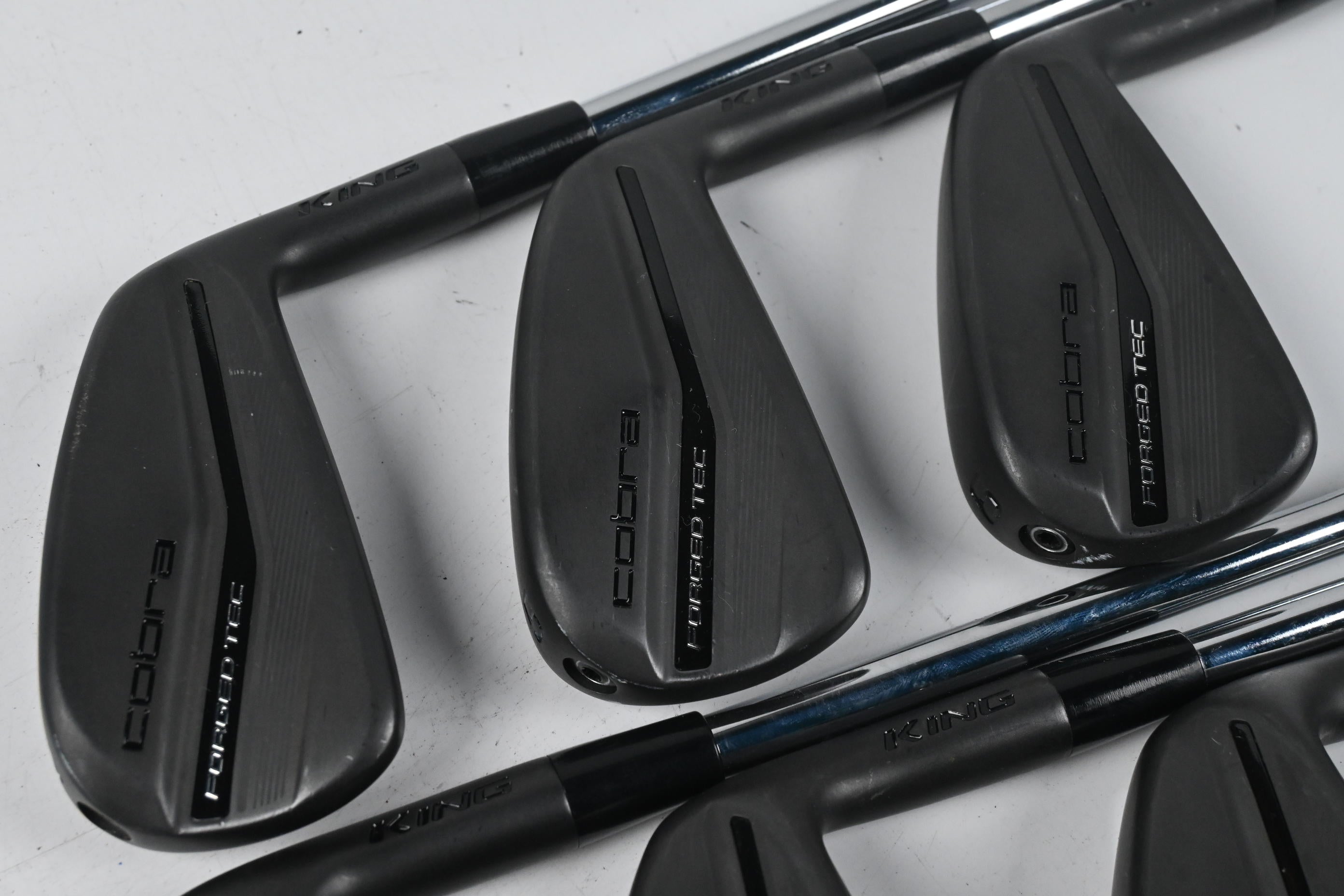 Cobra King Forged Tec 2023 Black Irons / 4-PW / Stiff Flex KBS $-Taper Lite