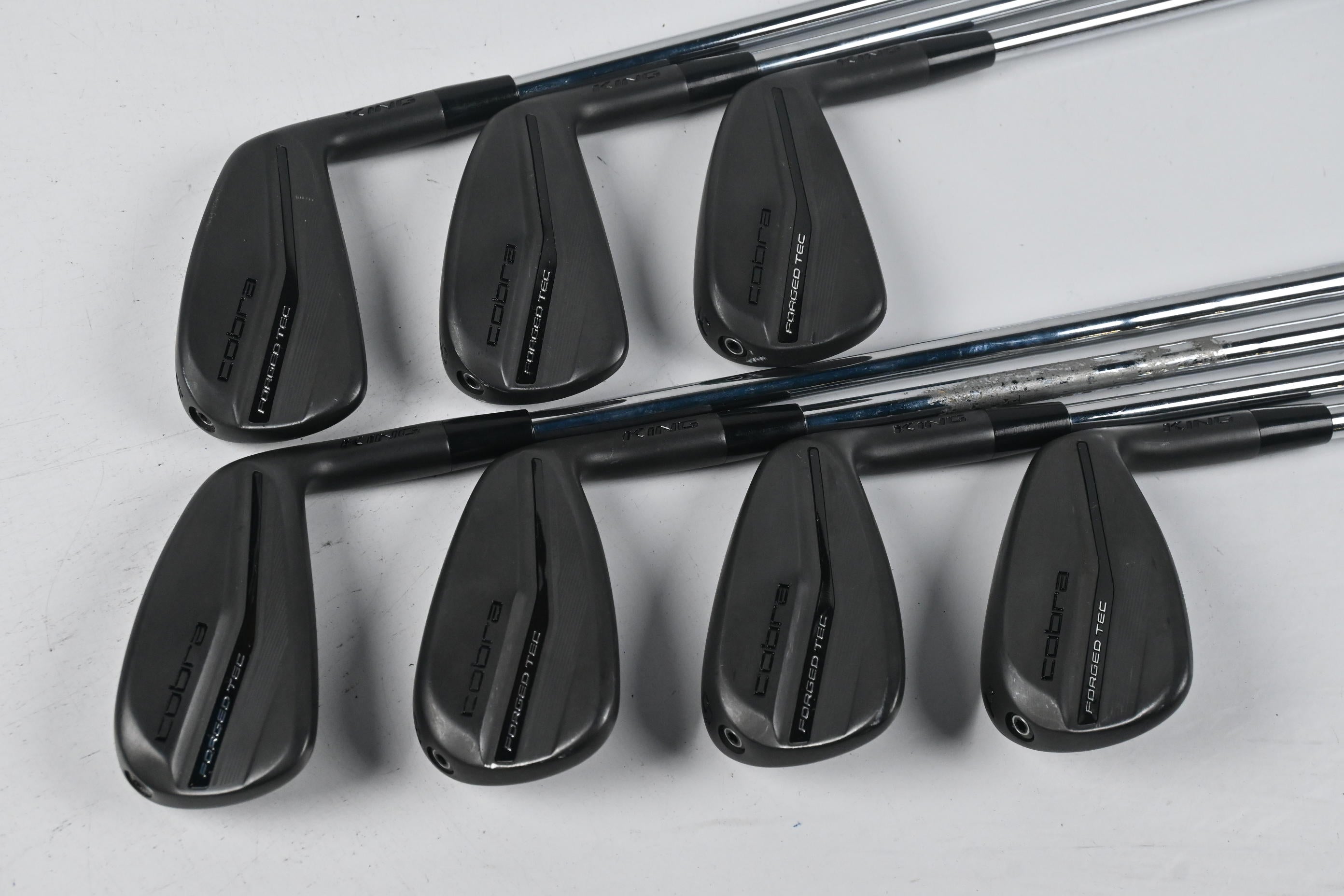 Cobra King Forged Tec 2023 Black Irons / 4-PW / Stiff Flex KBS $-Taper Lite