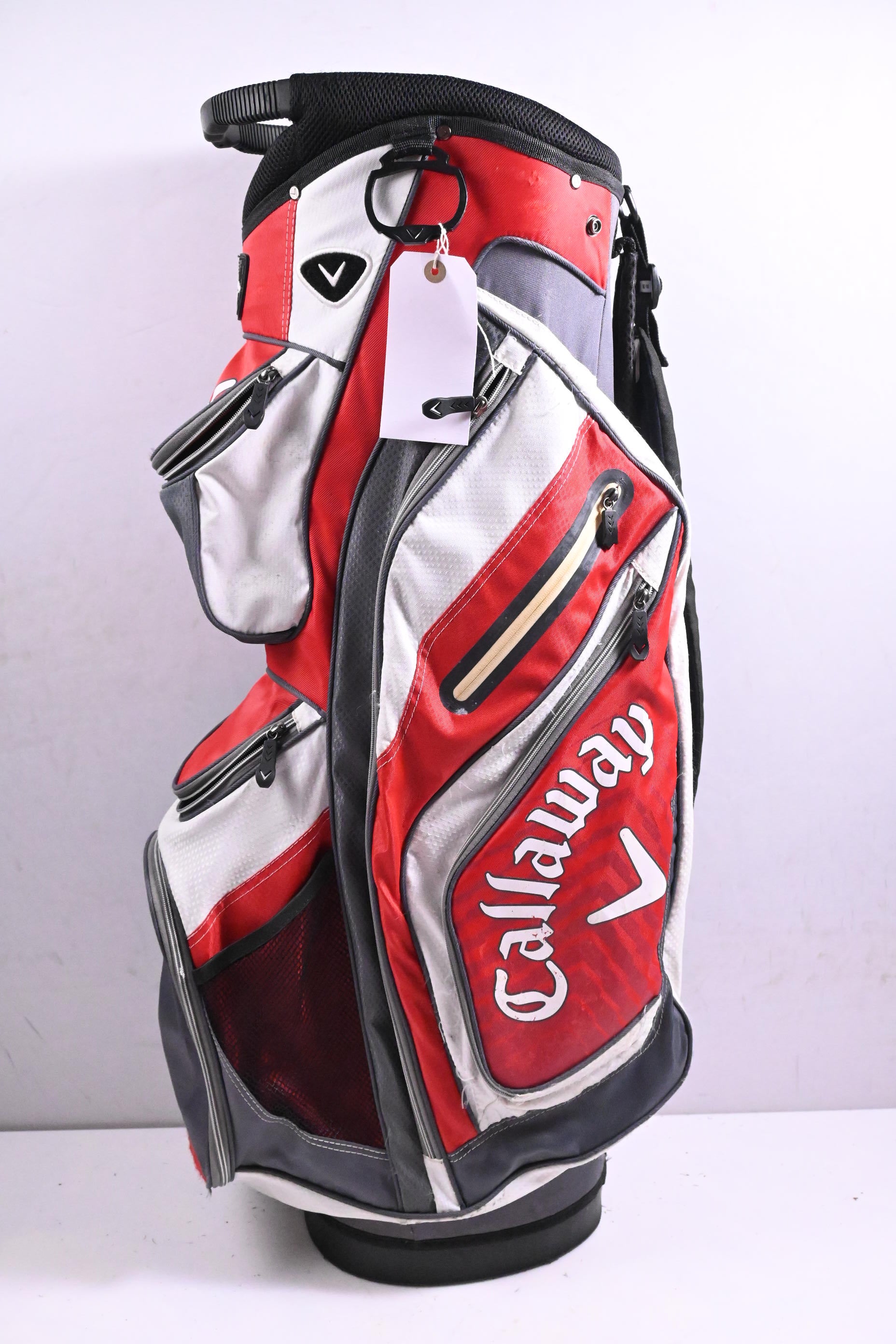 Callaway Chev Org Cart Bag / 14-Way Divider / White, Red