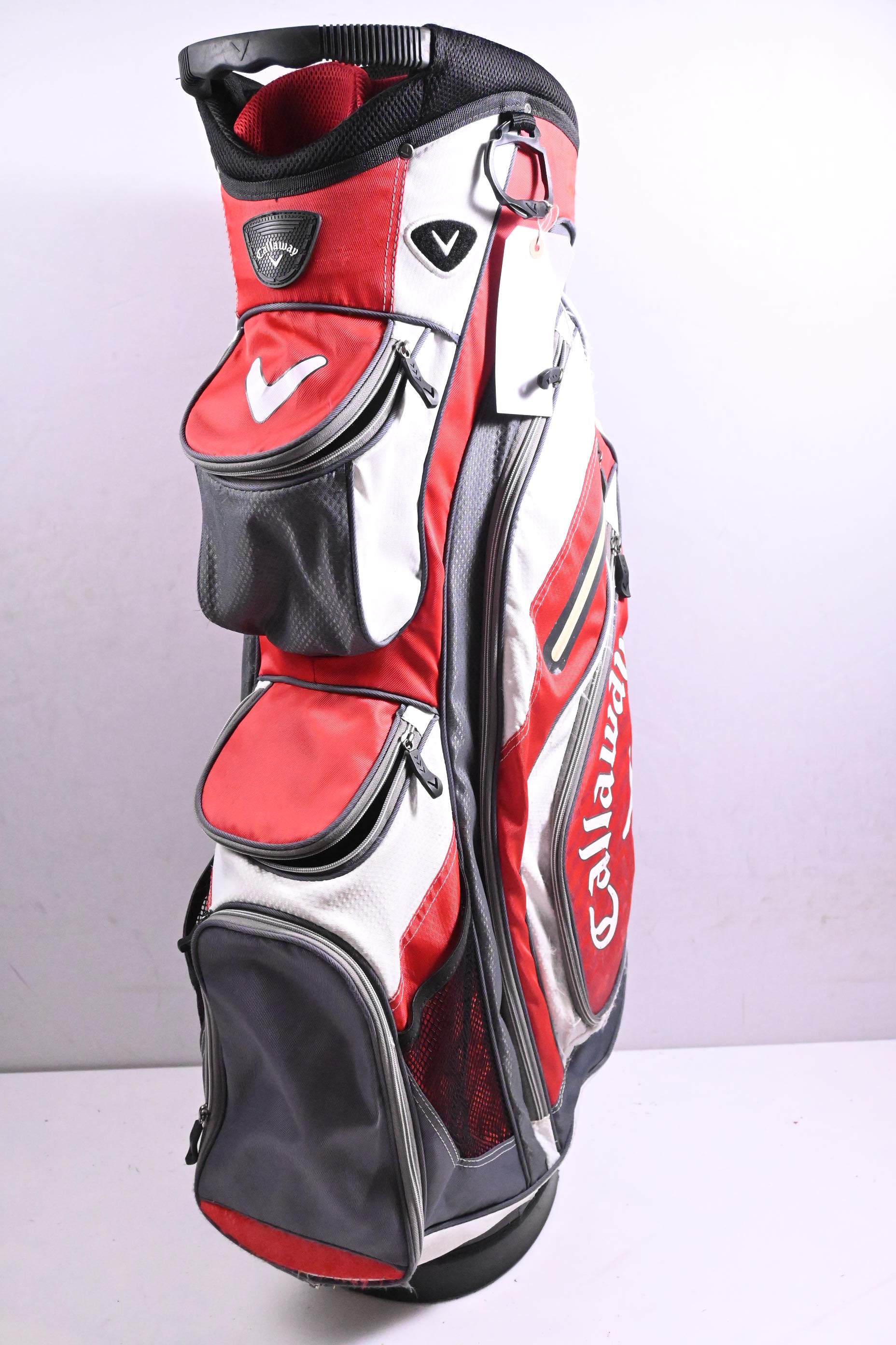 Callaway Chev Org Cart Bag / 14-Way Divider / White, Red