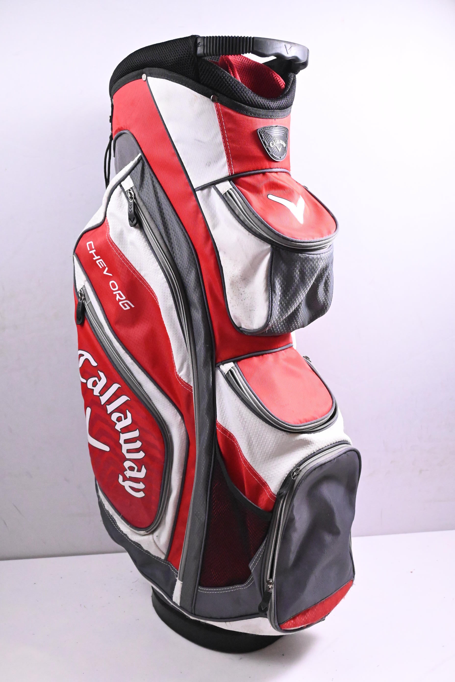 Callaway Chev Org Cart Bag / 14-Way Divider / White, Red