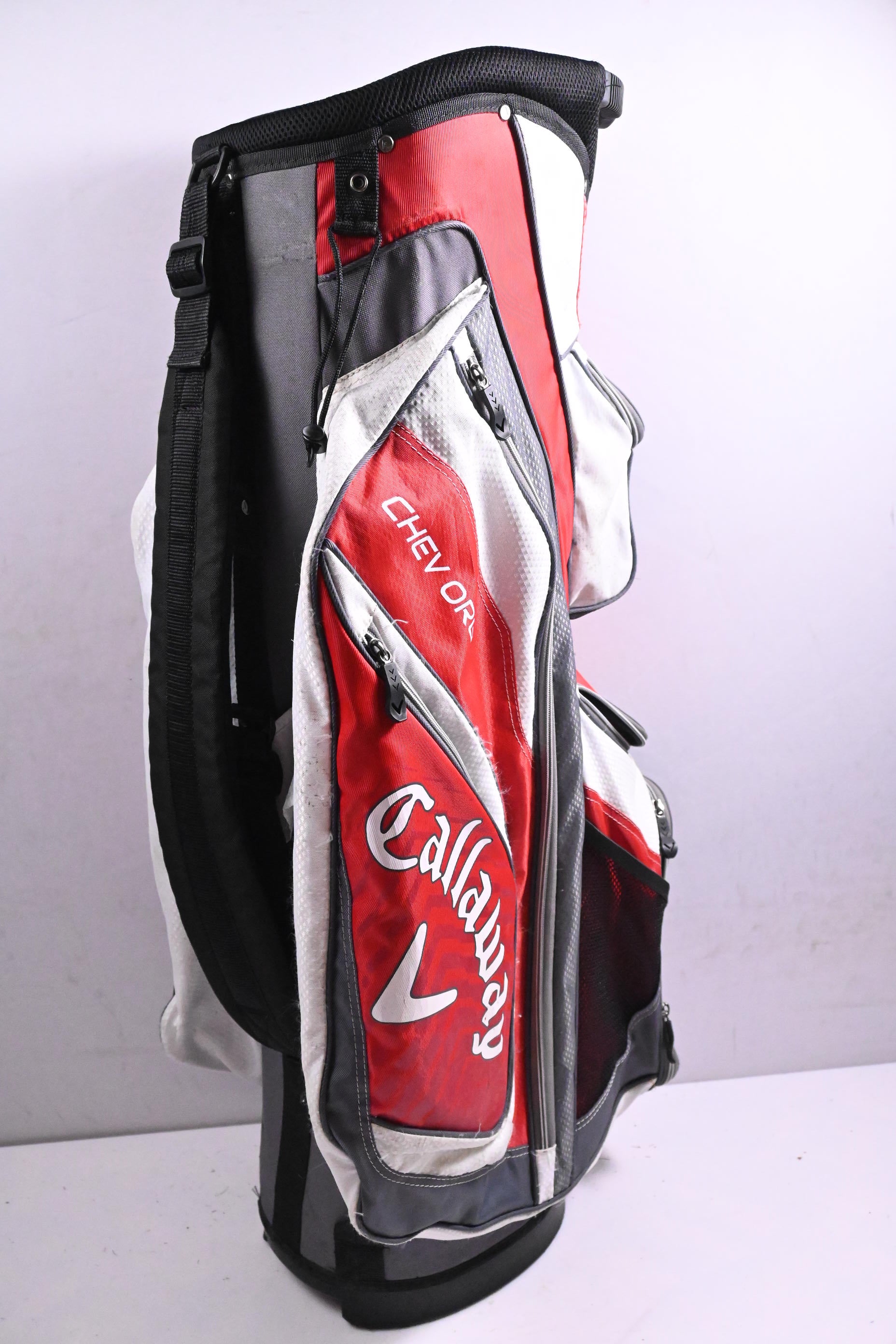 Callaway Chev Org Cart Bag / 14-Way Divider / White, Red