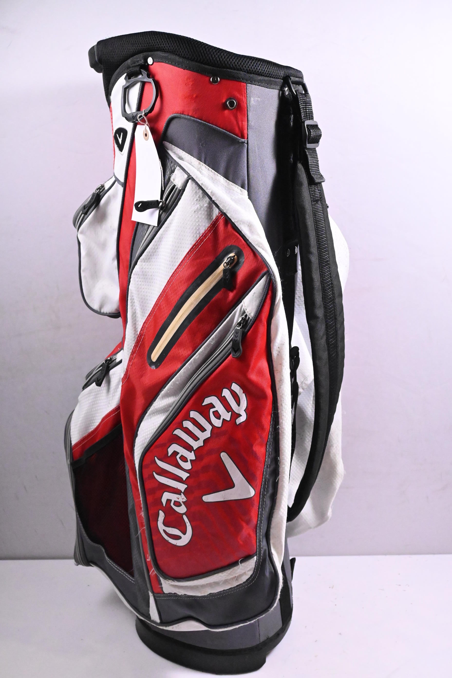 Callaway Chev Org Cart Bag / 14-Way Divider / White, Red