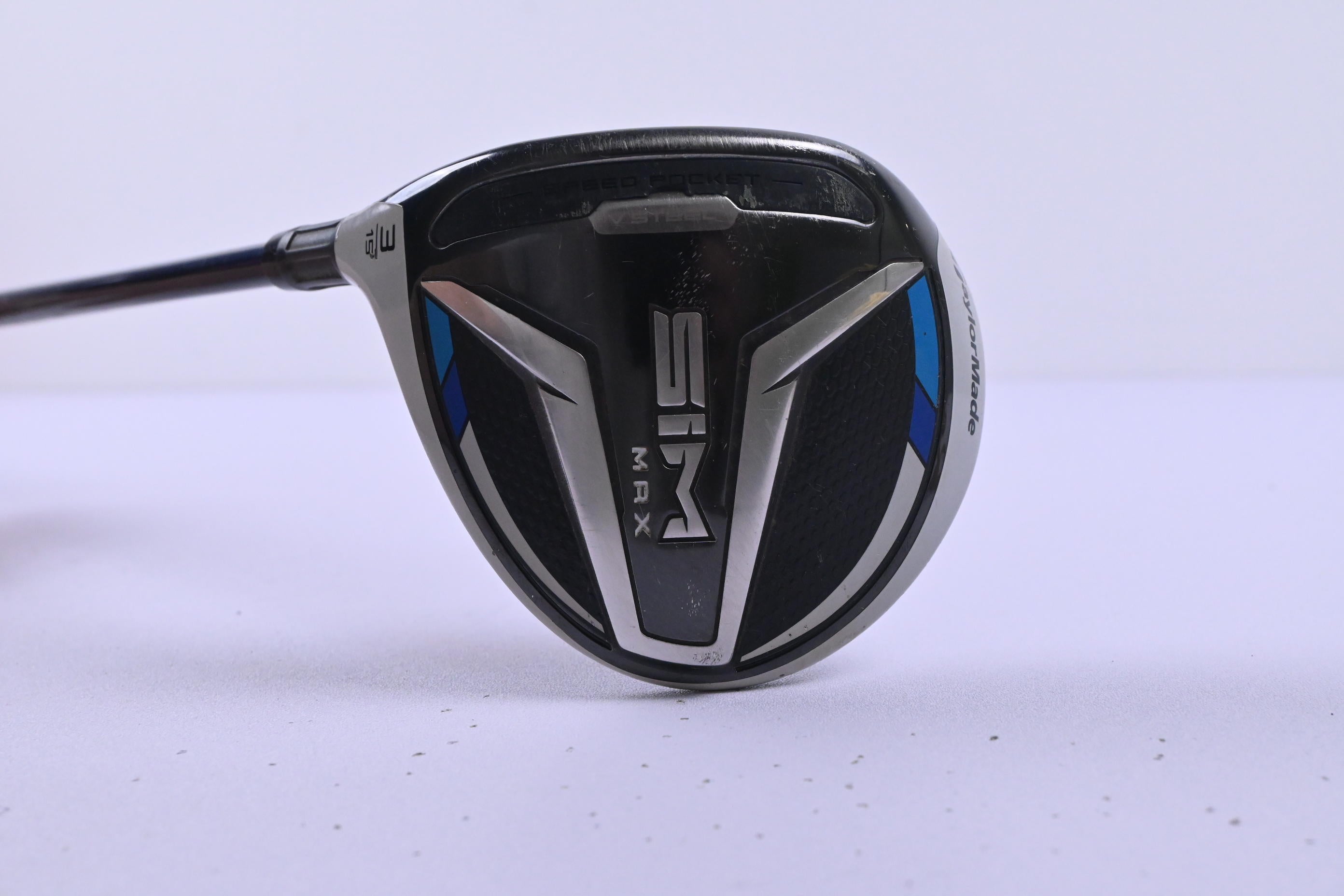 Left Hand Taylormade SIM Max #3 Wood / 15 Degree / Regular Flex Ventus Blue 6