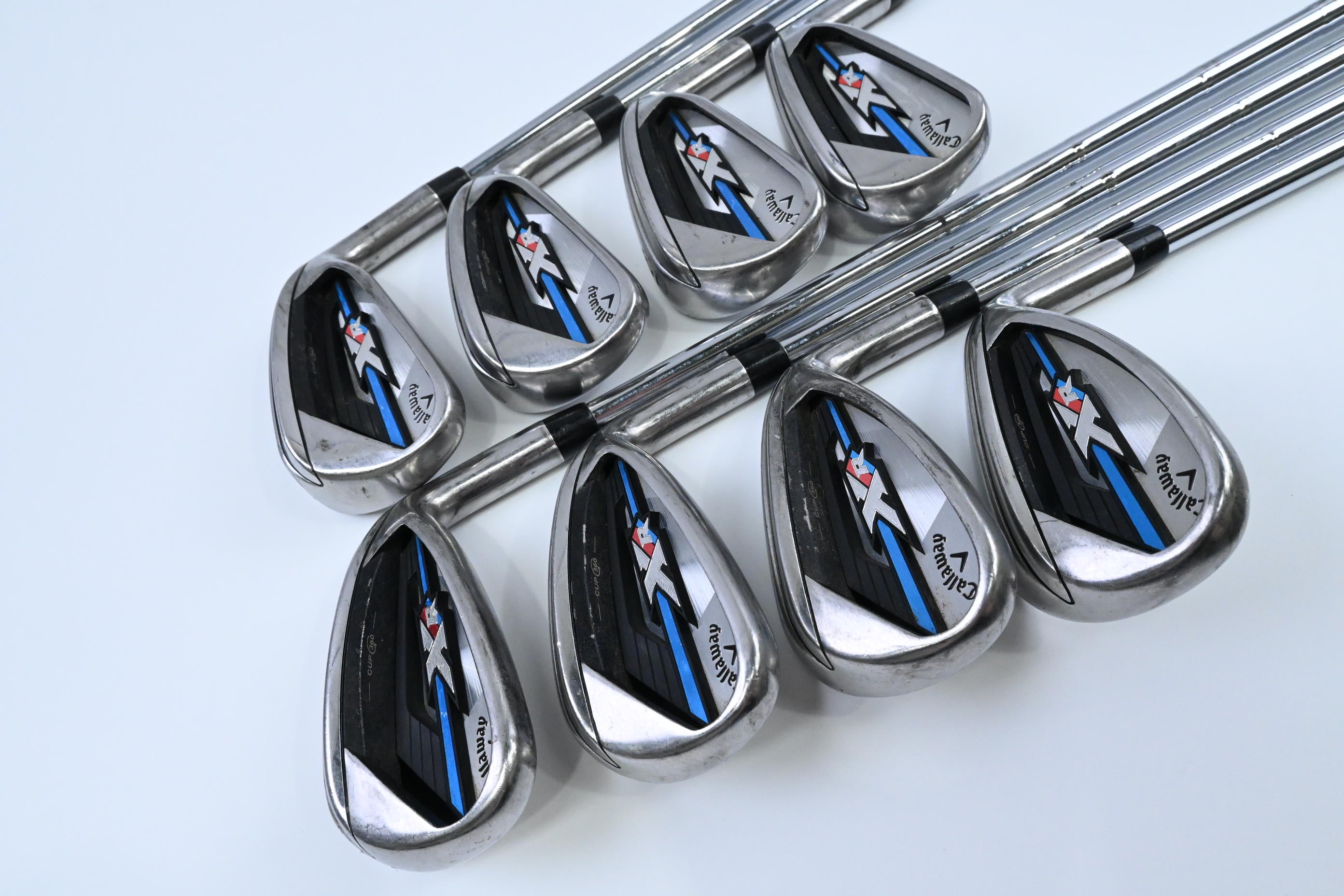 Callaway XR OS Irons / 4-PW+SW / Stiff Flex Dynamic Gold S300 Shafts