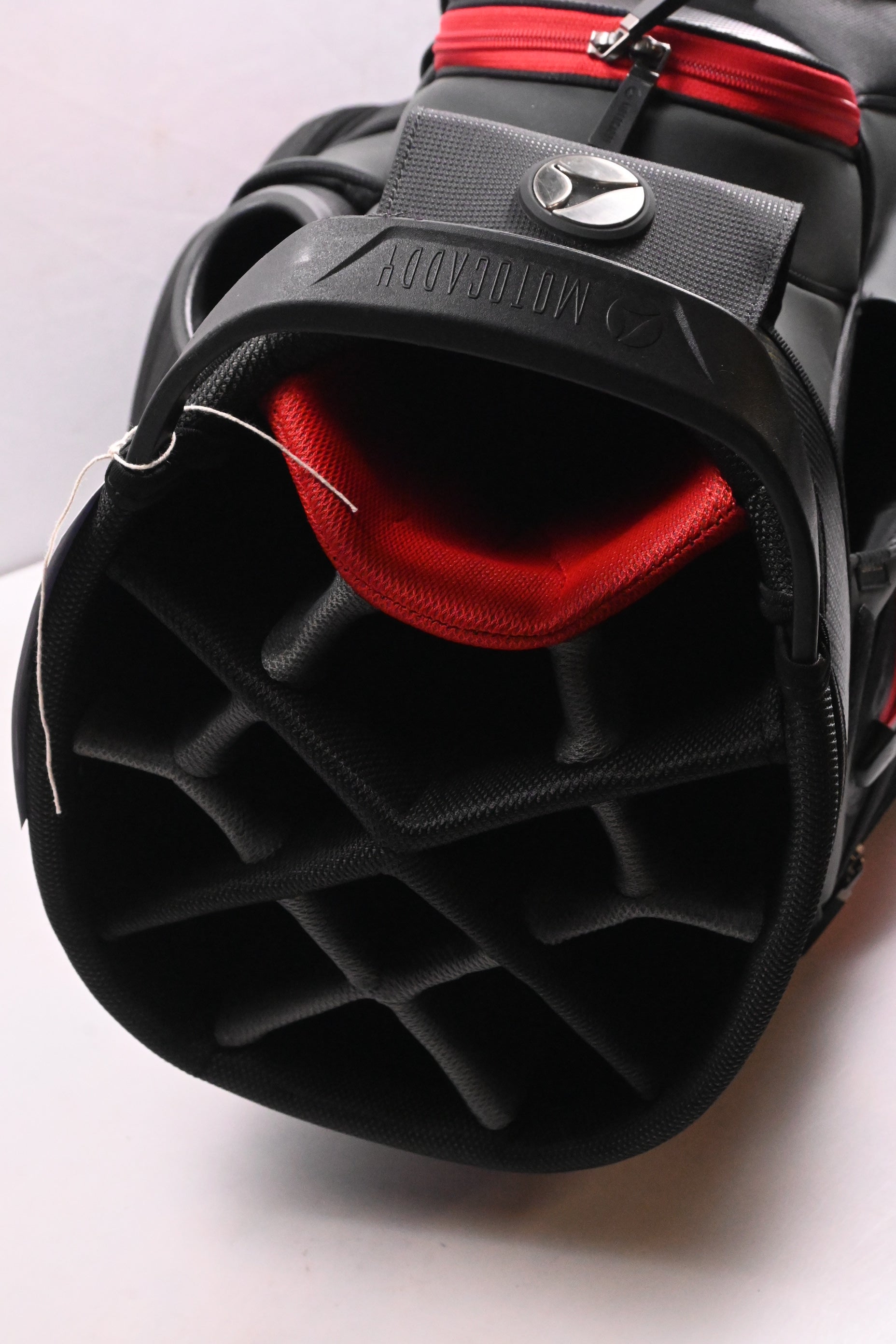 Motocaddy Pro-Series Cart Bag / 14-Way Divider / Black, Red. Grey