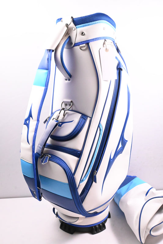 Mizuno Cart Bag / 6-Way Divider / White, Blue