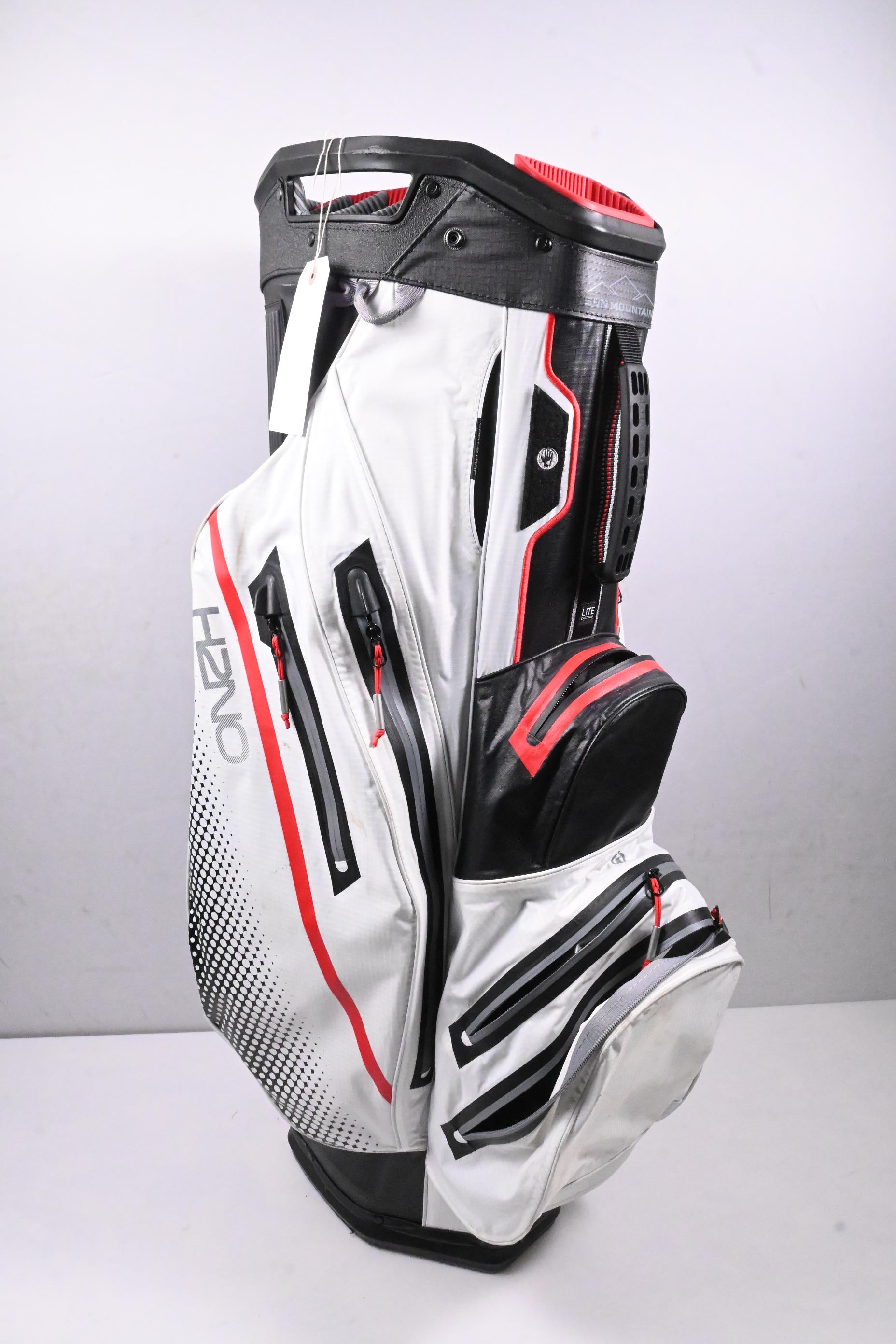 Sun Mountain H2NO Cart Bag / 14-Way Divider / White, Black, Red