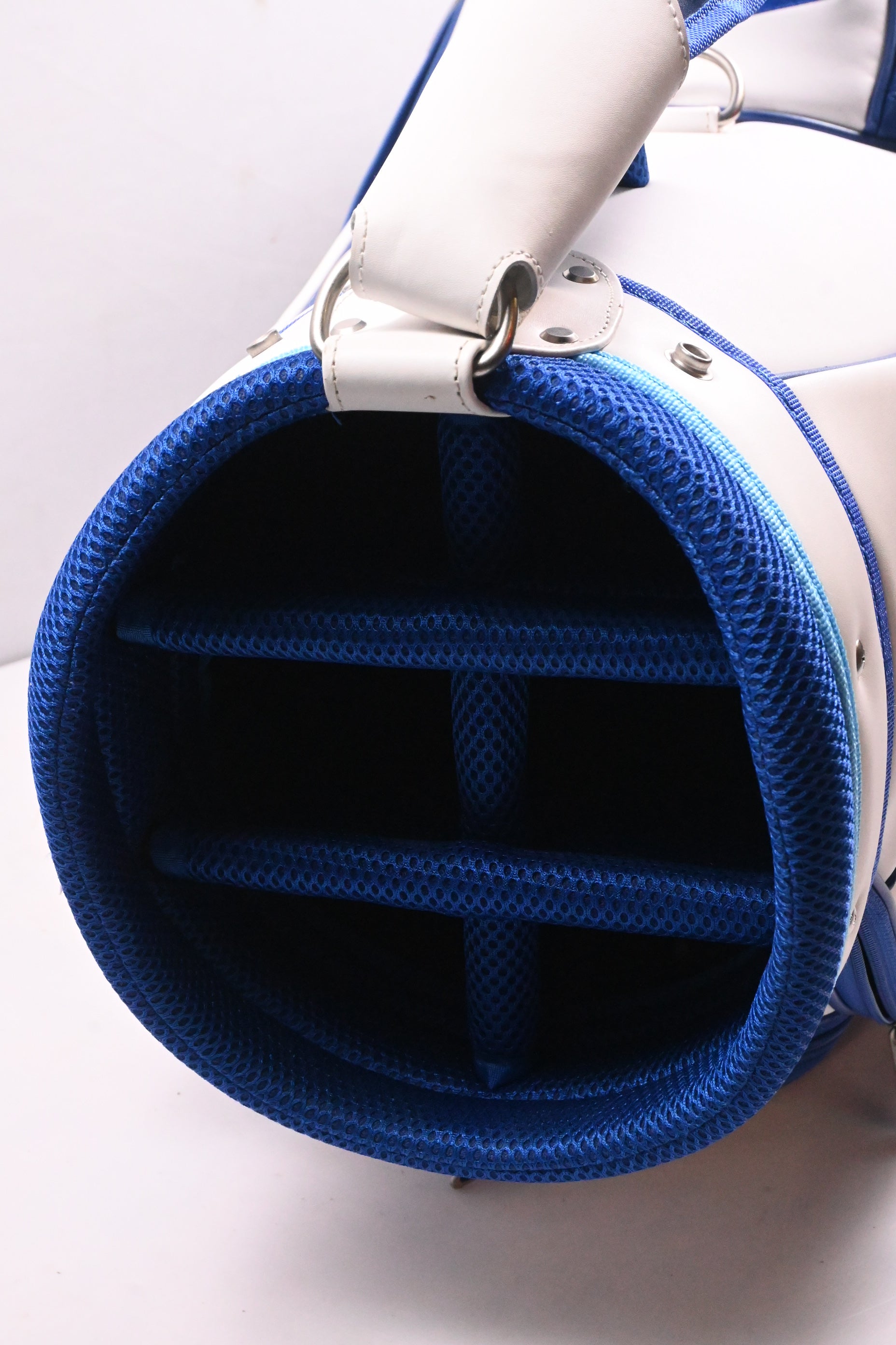 Mizuno Cart Bag / 6-Way Divider / White, Blue