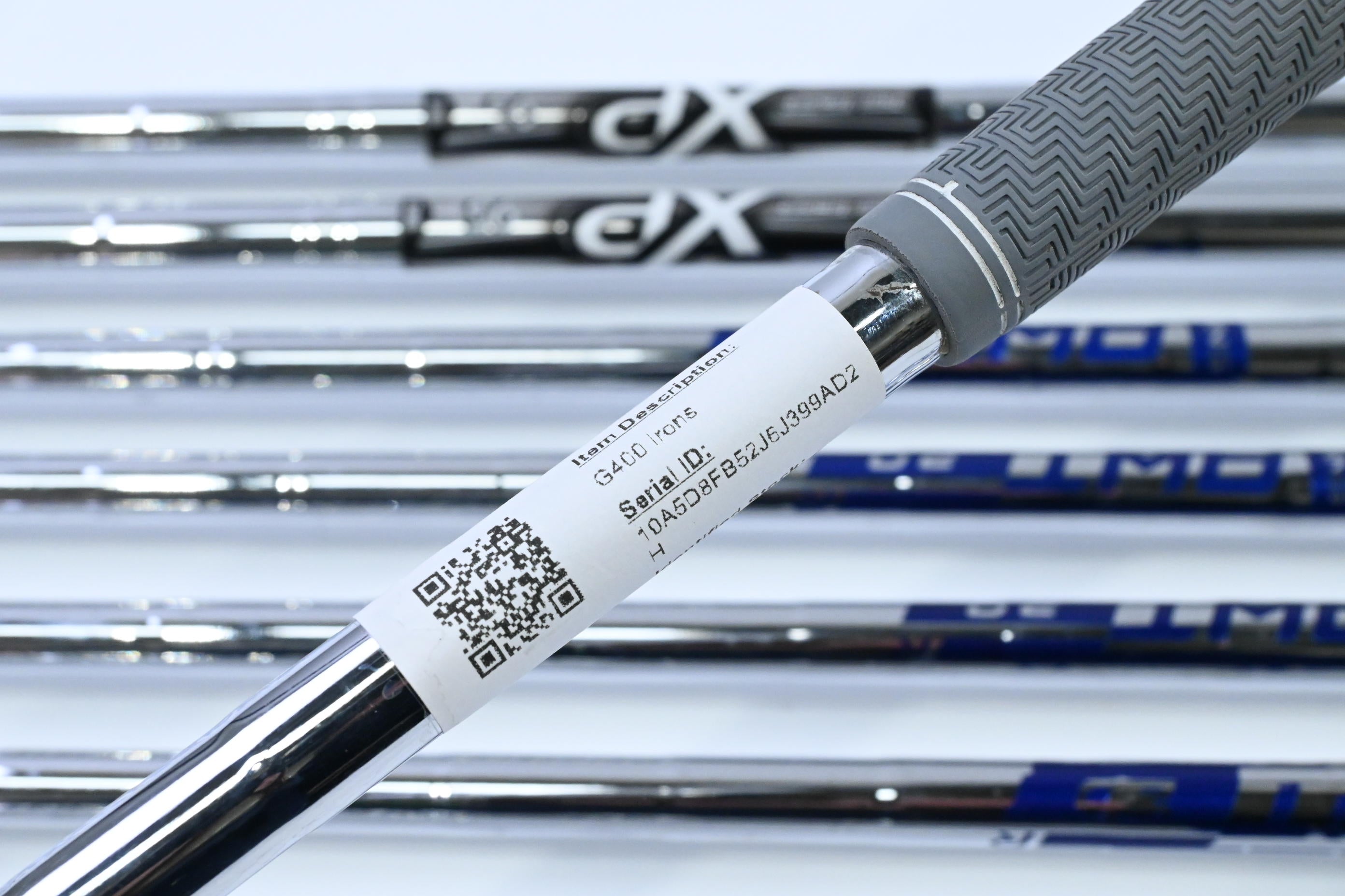 Ping G400 Irons / 5-PW+UW+SW / Blue Dot / Regular Flex Ping AWT 2.0 Shafts