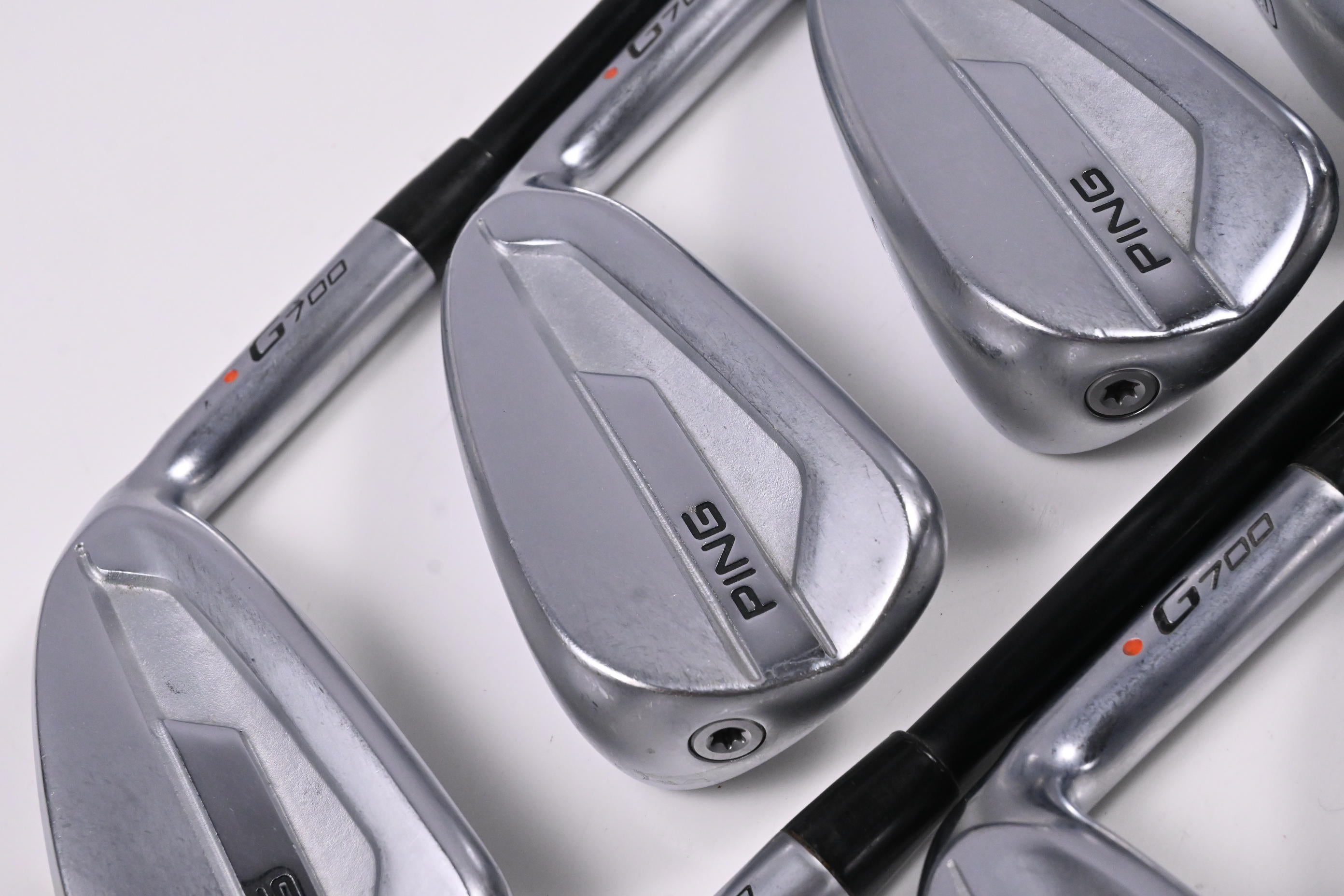 Ping G700 Irons / 5-PW+GW+SW / Orange Dot / Senior Flex Ping Alta CB AWT Shafts
