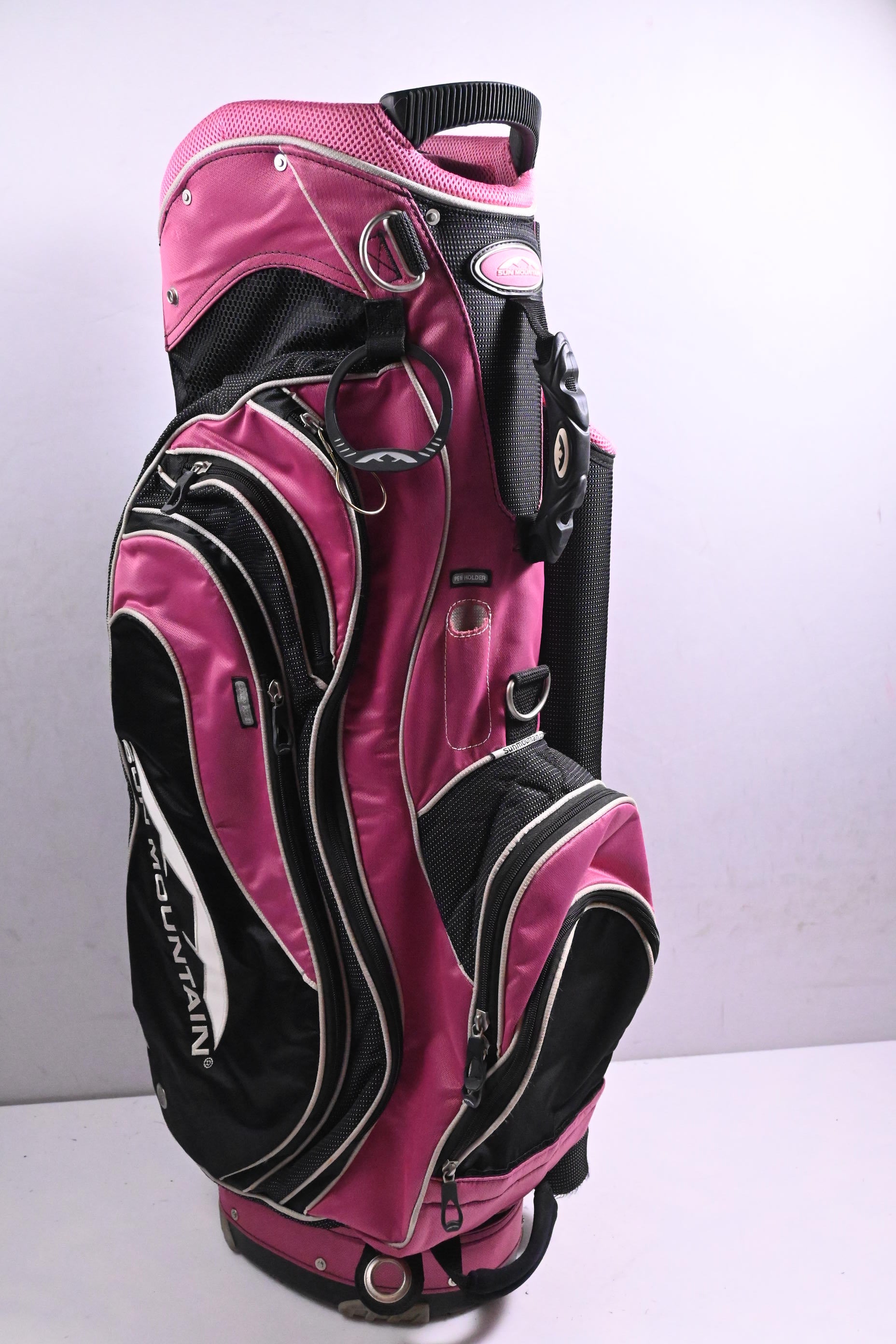 Sun Mountain DLX Cart Bag / 14-Way Divider / Black, Pink
