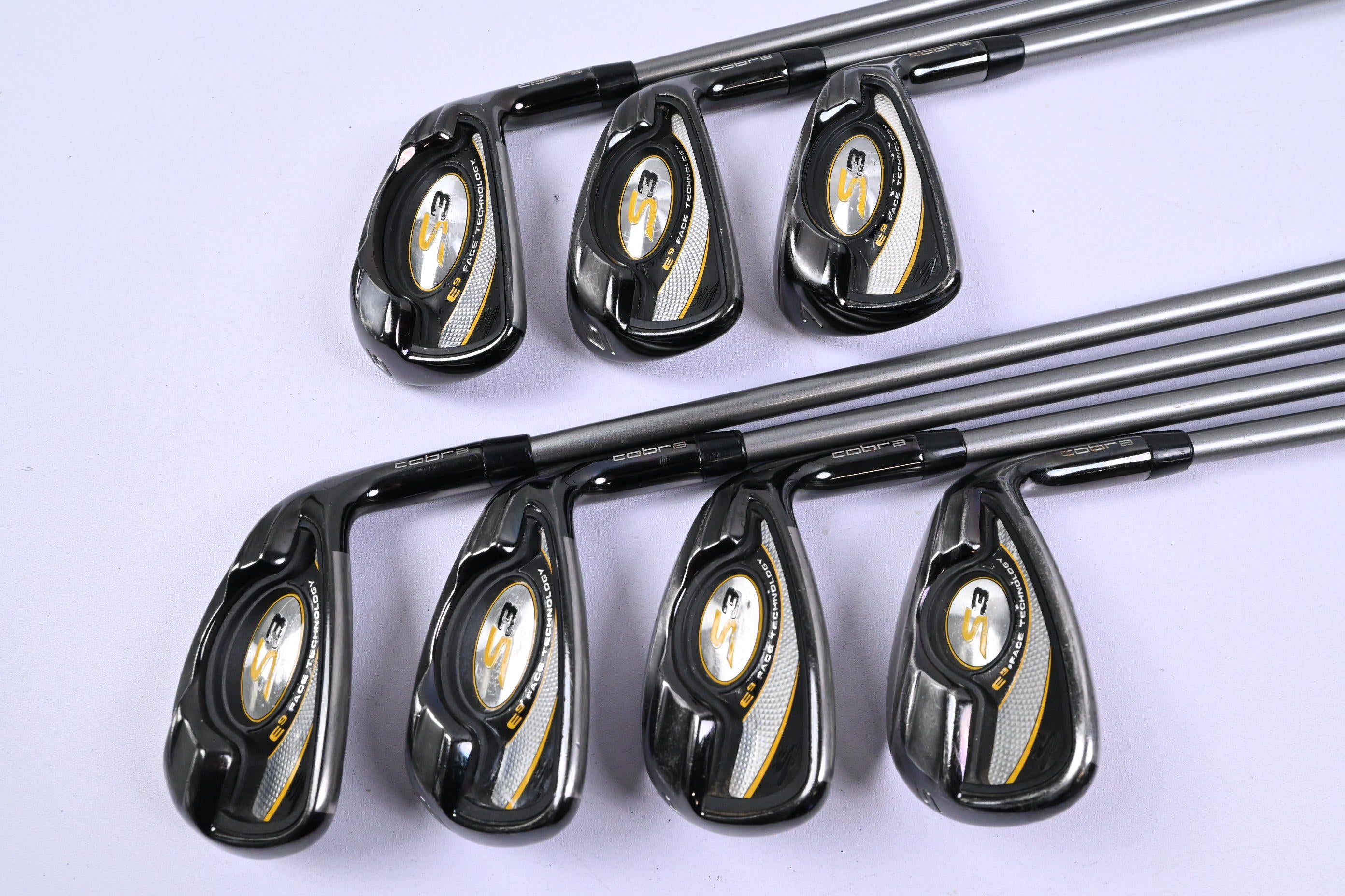 Cobra S3 Irons / 5-PW+SW / Senior Flex Aldila NV-3 60 Shafts