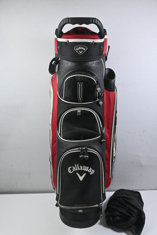 Callaway Cart Bag / 14-Way Divider / Black, Red & Silver