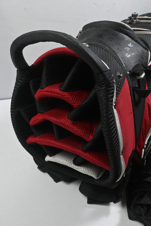 Callaway Cart Bag / 14-Way Divider / Black, Red & Silver