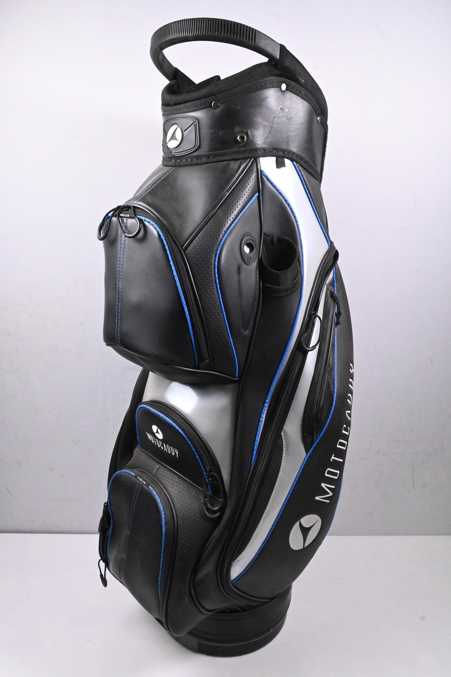 Motocaddy Cart Bag / 14-Way Divider / Black, Grey, Blue