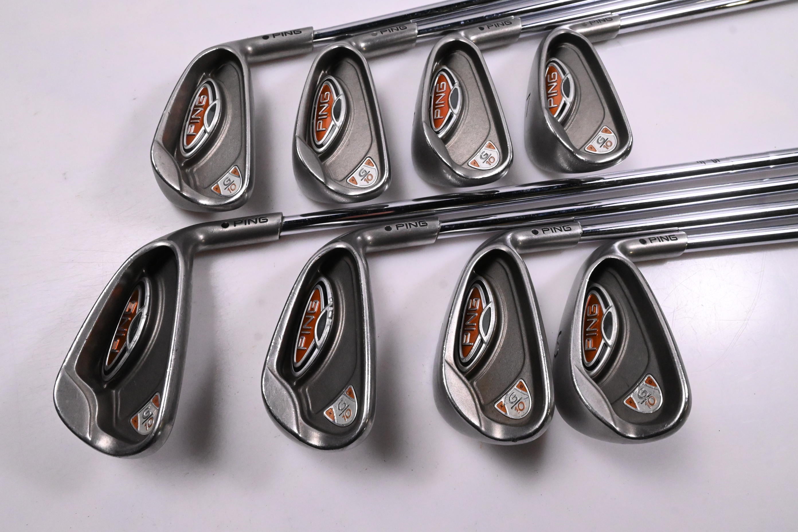 Ping G10 Irons / 4-PW+SW / Black Dot / Stiff Flex Steel Shafts