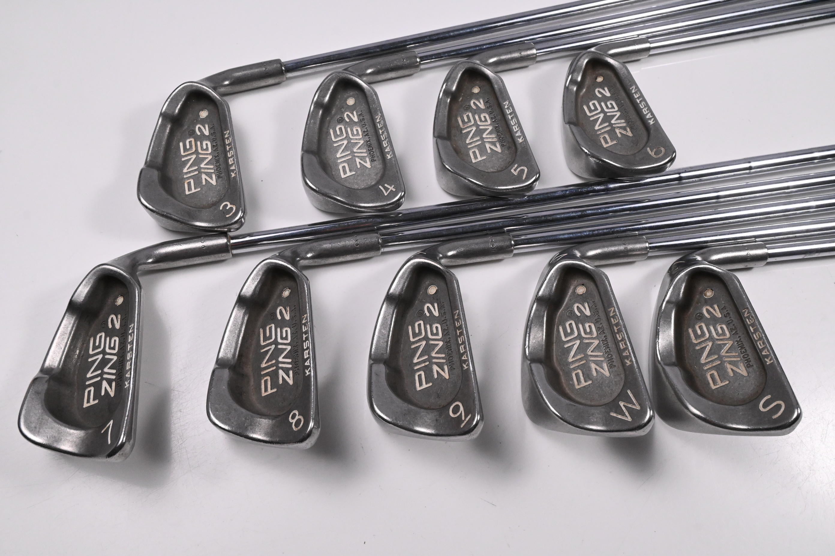 Ping Zing 2 Irons / 3-PW+SW / White Dot / Stiff Flex Ping Karsten Steel Shafts